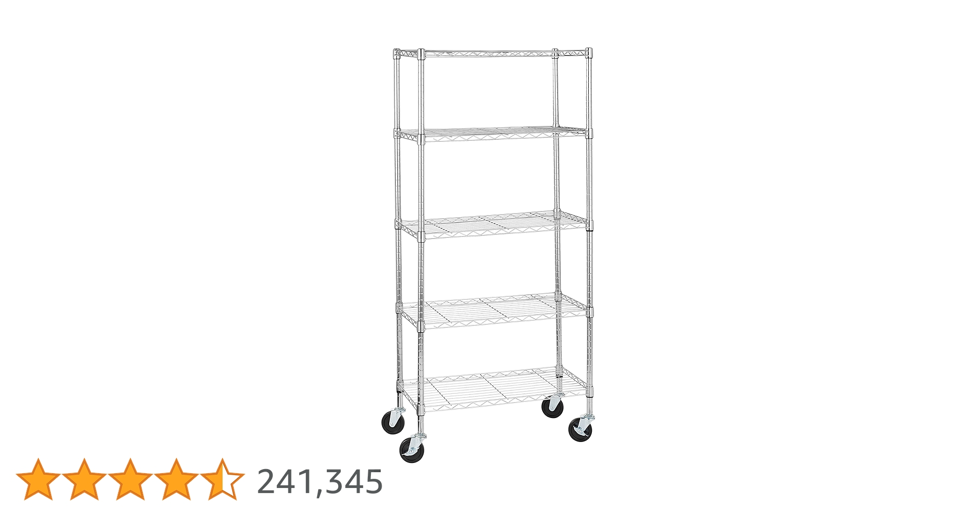 Amazon｜Amazonベーシック 5段スチールラック 棚 メタルラック