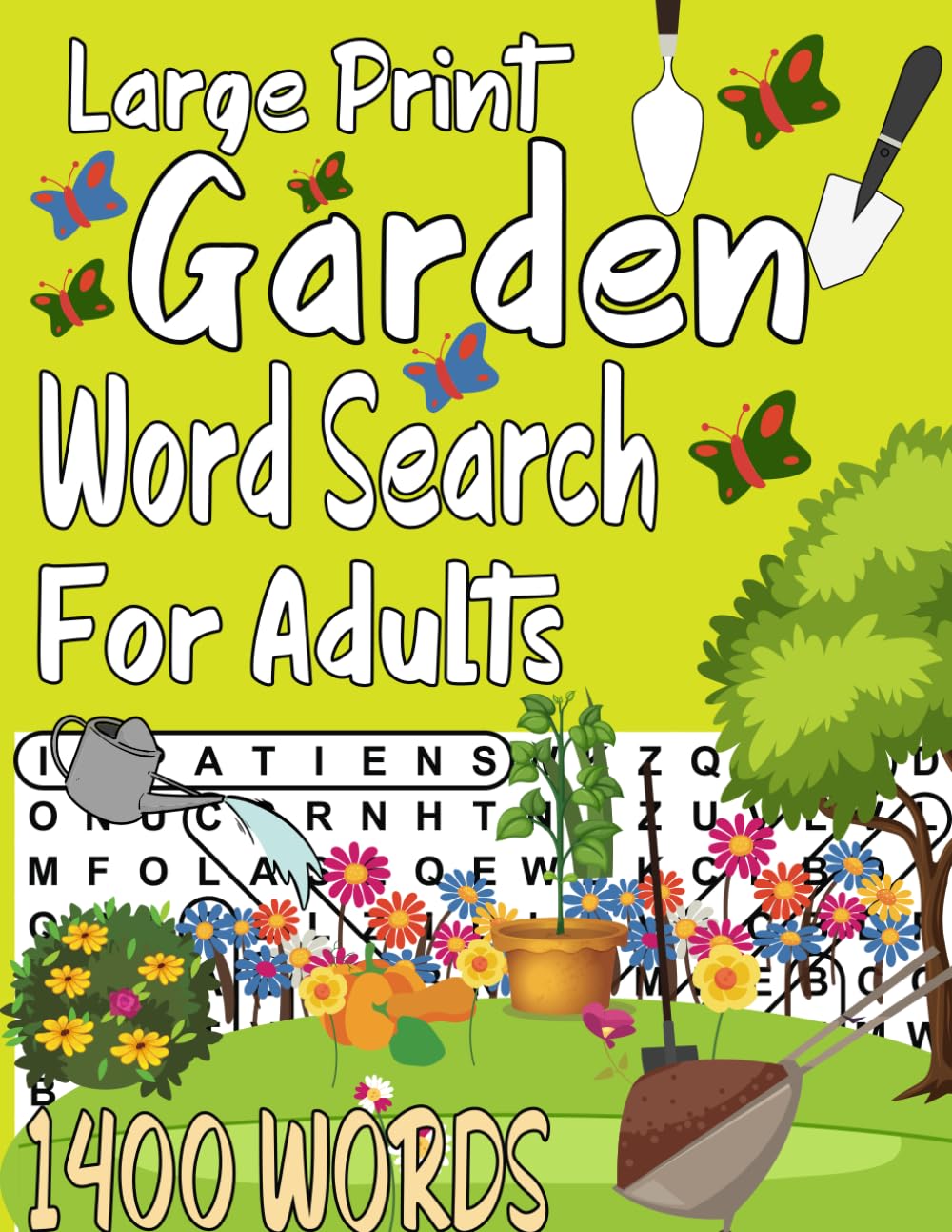 Large Print Garden Word Search For Adults: 1400 words to find with ...