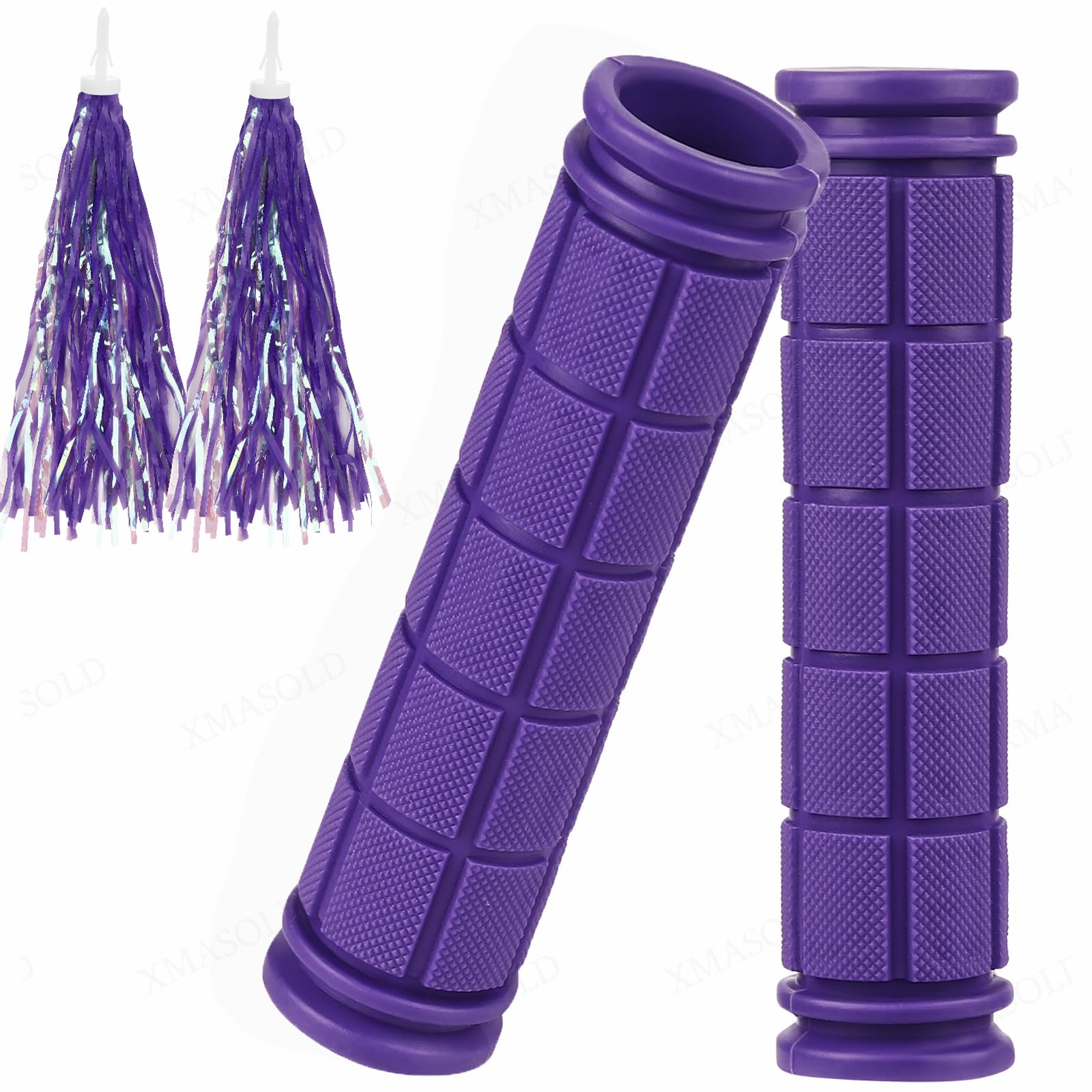 Bike Handle Grips with Tassel Streamers, Non-Slip-Rubber Bicycle Handlebar Grips for Kids Girls Boys，Specialized Replacement Bike Grips