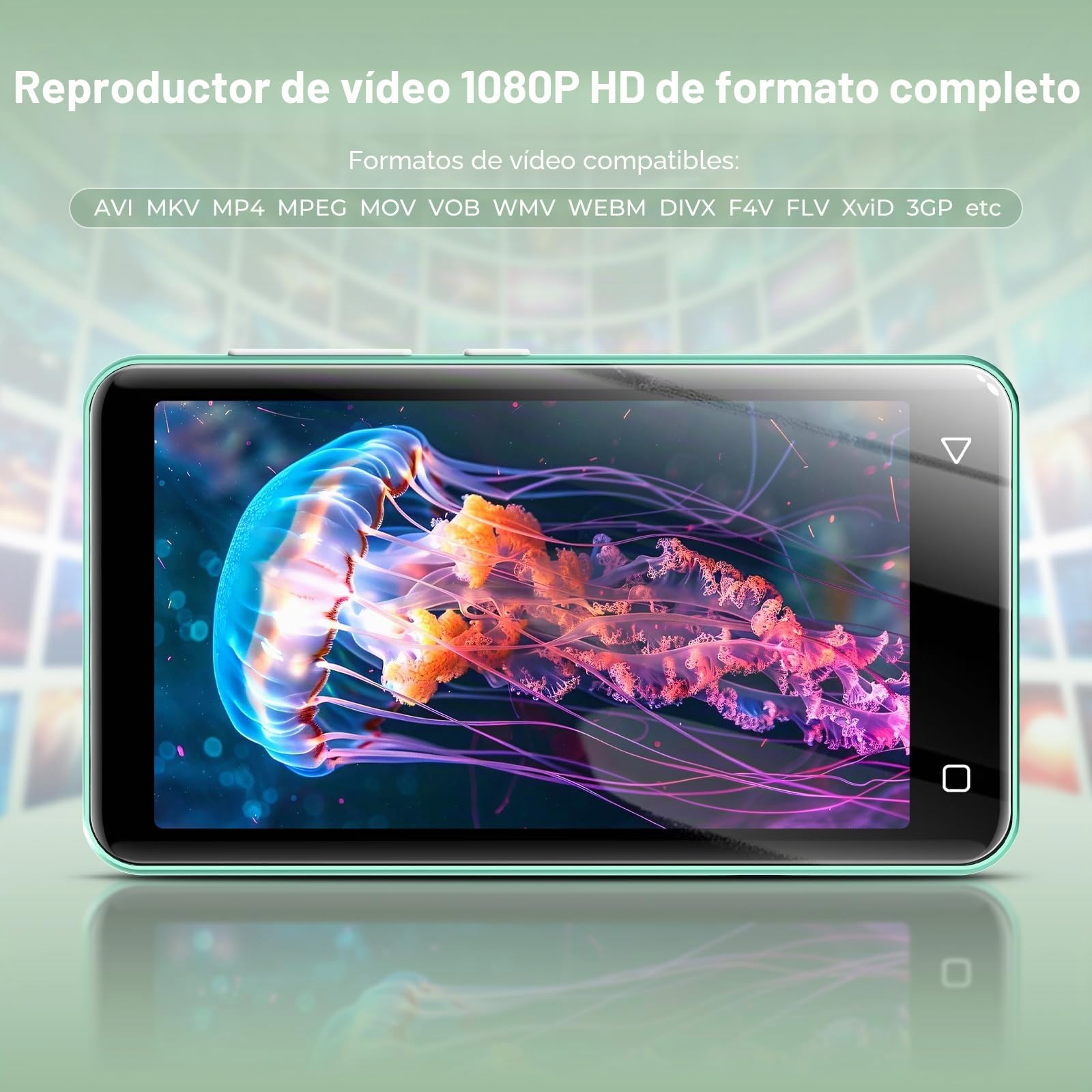 innioasis Reproductor MP3 de 80 GB con Bluetooth y WiFi, reproductor de MP3 para niños con Spotify, Spotify Kids, Pandora, Audible, reproductor de música con pantalla táctil de 4 pulgadas con