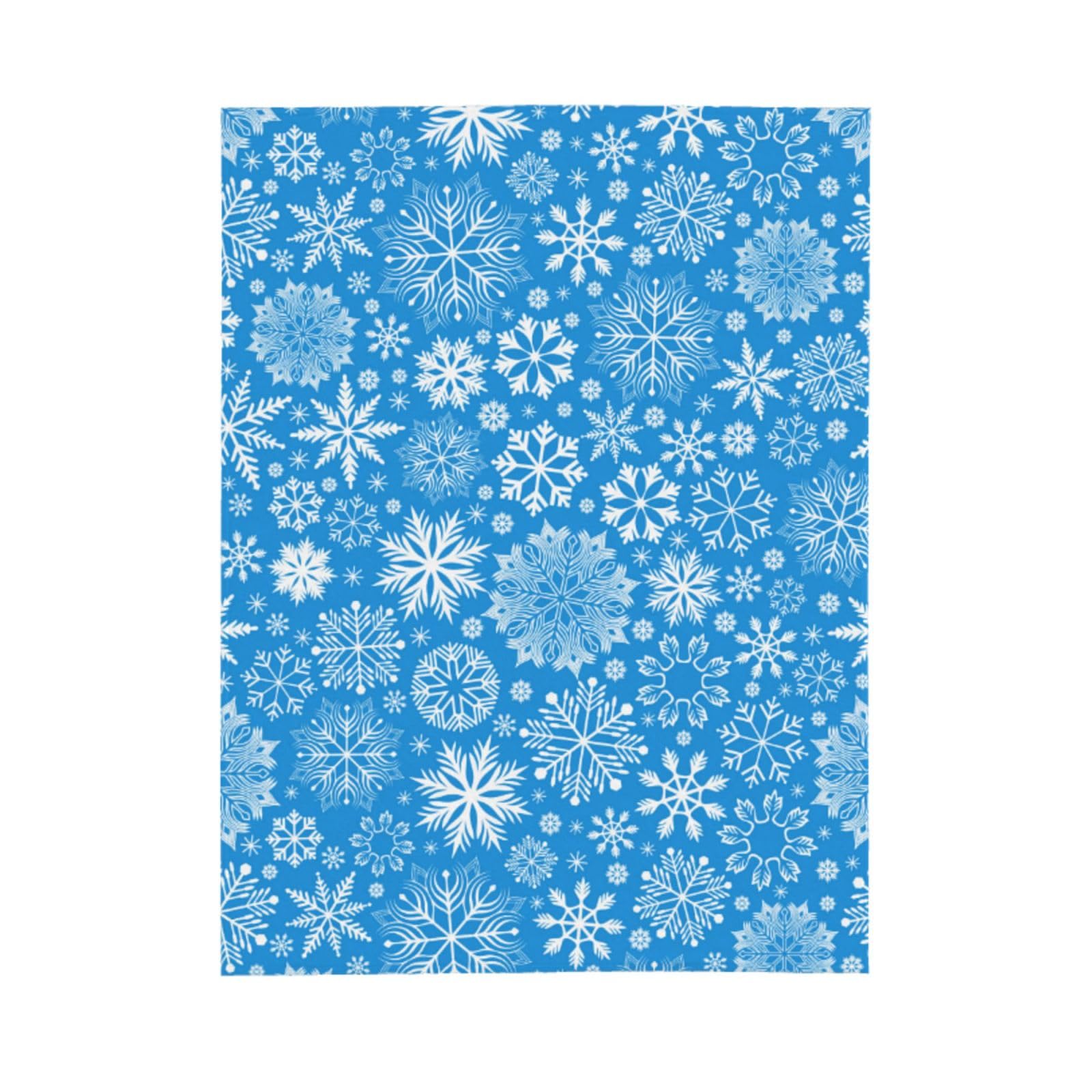 Jbofyee Winter Snowflakes Christmas Throw Blankets All Season Ultra Soft Warm Fleece Blanket for Home Bed Sofa Couch Chair Outdoor Travel Camping 40x30 Inch