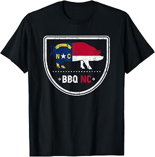 North Carolina State Flag BBQ NC T-Shirt T-Shirt