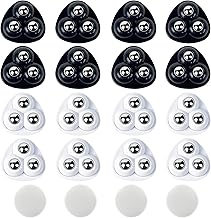 VEGCOO 16 Pcs Self Adhesive Swivel Casters, 360 Degree Mini Self Adhesive Ball Casters with 3 Steel Balls for Coffee Maker, Garbage Bin, Kitchen Appliances, Small Furniture