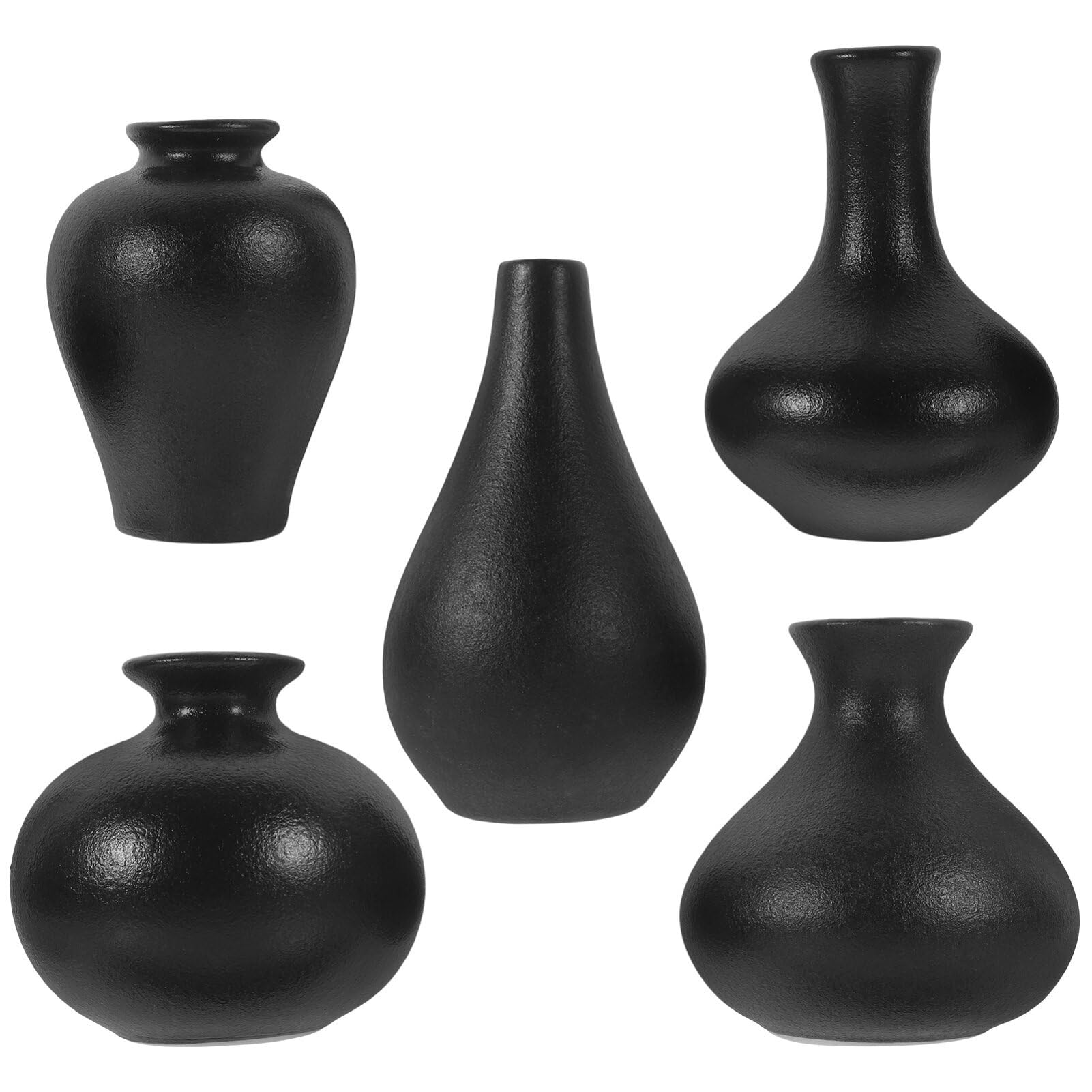 Alipis 5kawałki Mini Wazonów Ceramicznych Stylu Zen Urokliwe Dekoracje Do Kwiatów Lub Do Użytku Domowego Wysokiej Jakości i Kompozycji Kwiatowych