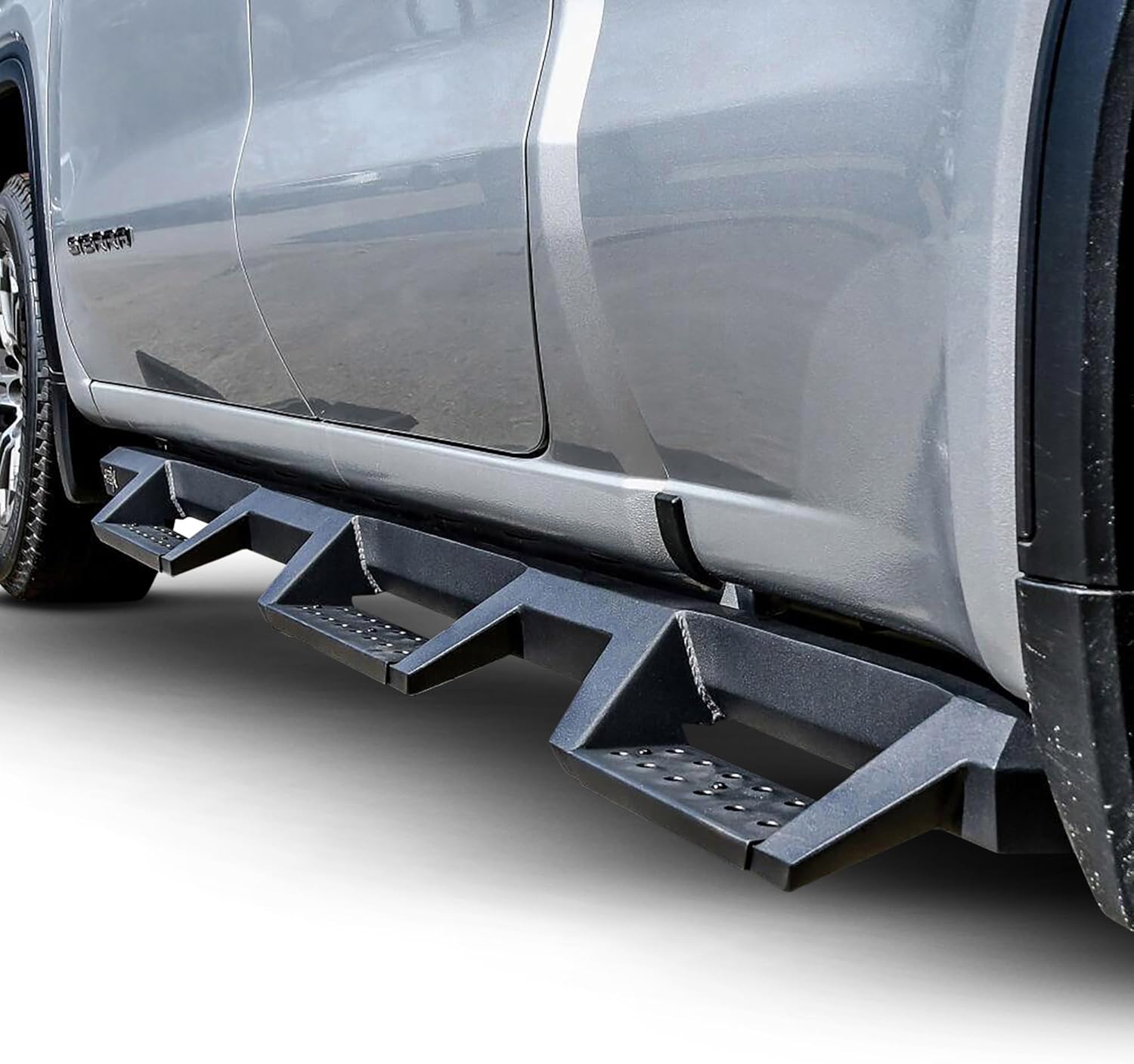 Westin 56-534715 HDX Drop Wheel to Wheel Nerf Bars fits 2019-2025 Silverado Sierra 1500 Double Cab (6.5 Bed) (Exc 2019 Silverado LD/Sierra 1500 Limited) Textured Black Pair