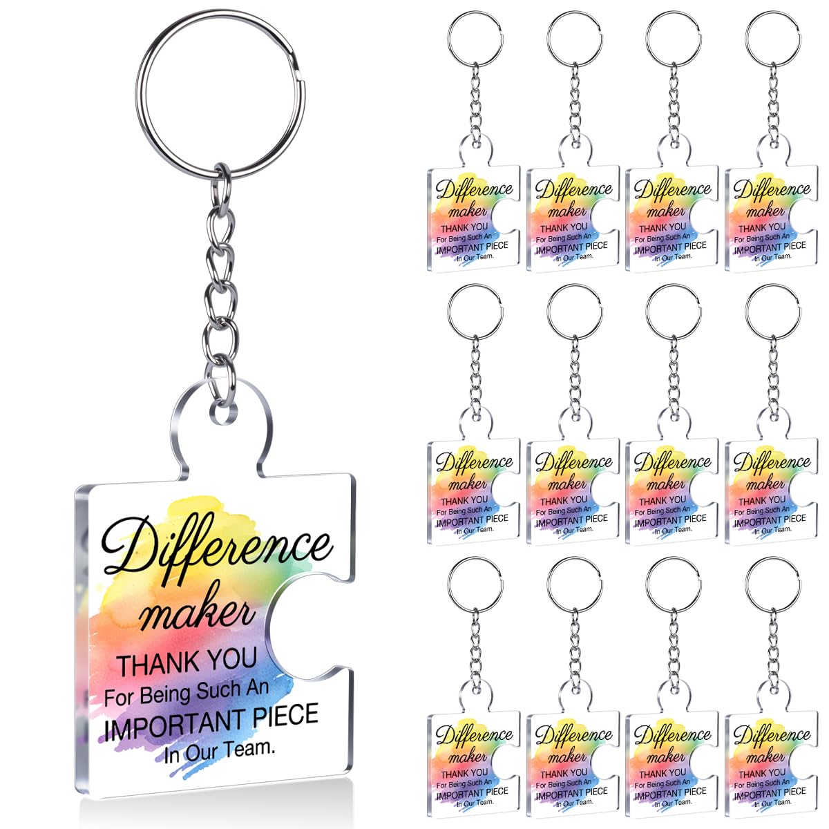 Team Appreciation Gifts Bulk Thank You Keychains for Coworkers