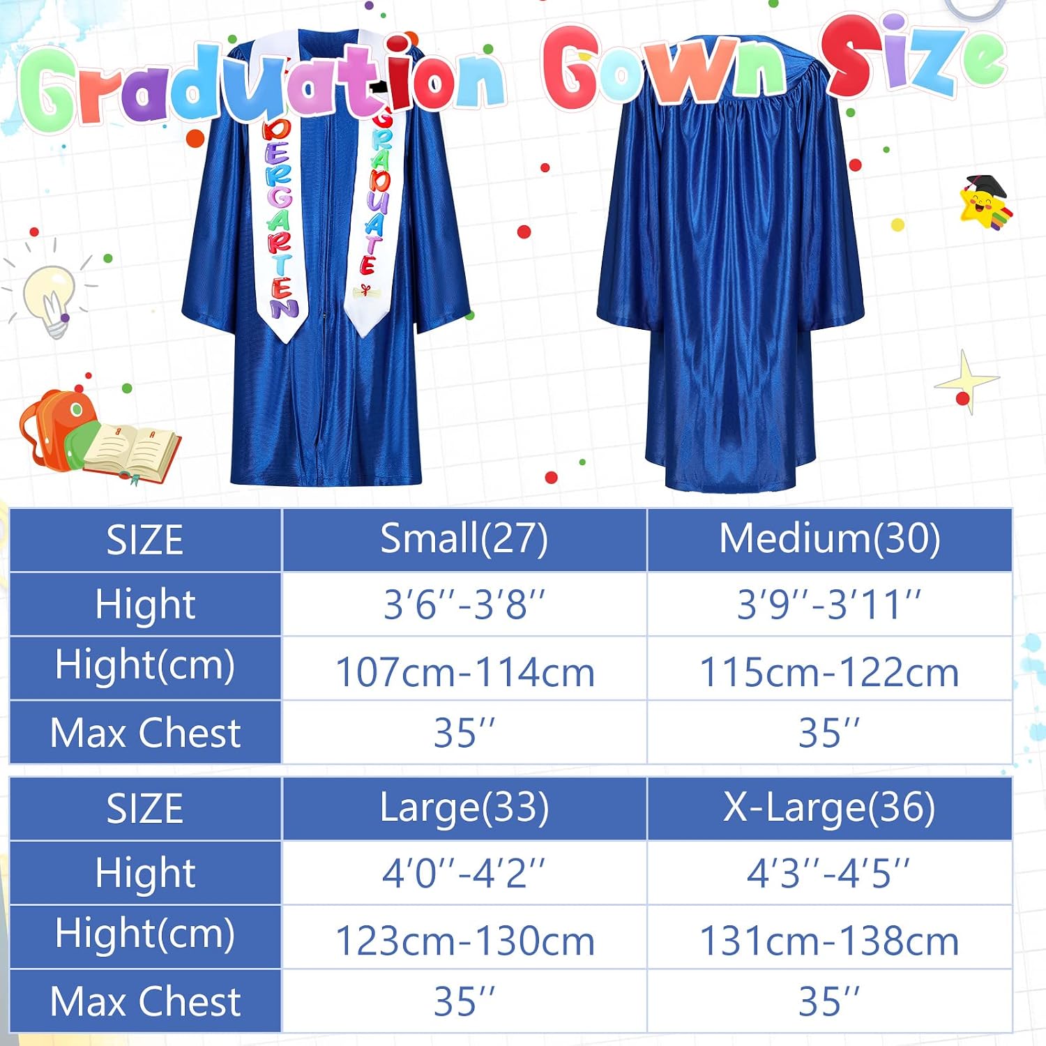 Wesiti Kindergarten 2026 Graduation Cap Gown Stole Set with Tassel Bracelet Certificate Graduation Gifts for Kids Boys Girls