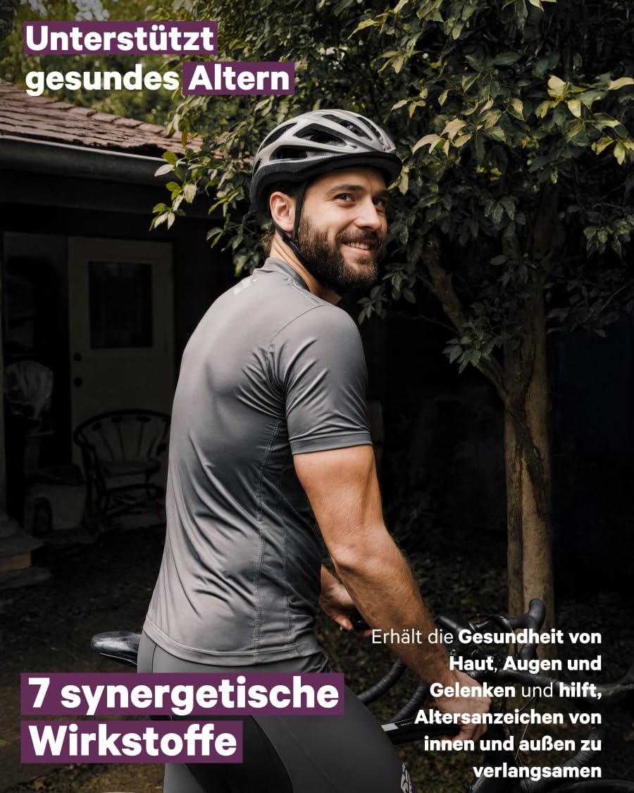 Trans-Resveratrol, NAD⁺, Coenzym Q10, Quercetin, Astaxanthin, Vitamin C & Zink | Antioxidativ, Anti-Aging & Immunsystem | 90 Kapseln | Hochdosiert | Mit 7 synergetischen Wirkstoffen | 3 Monats-Vorrat