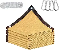 Toldo de Lona, Rede de Sombra de Garagem Criptografada Engrossada de 5 * 4 M, 90% de Guarda-sol de Piscina, Isolamento de Sombra de Jardim, Cantos Reforçados, Toldo para Area Externa (5X4m)