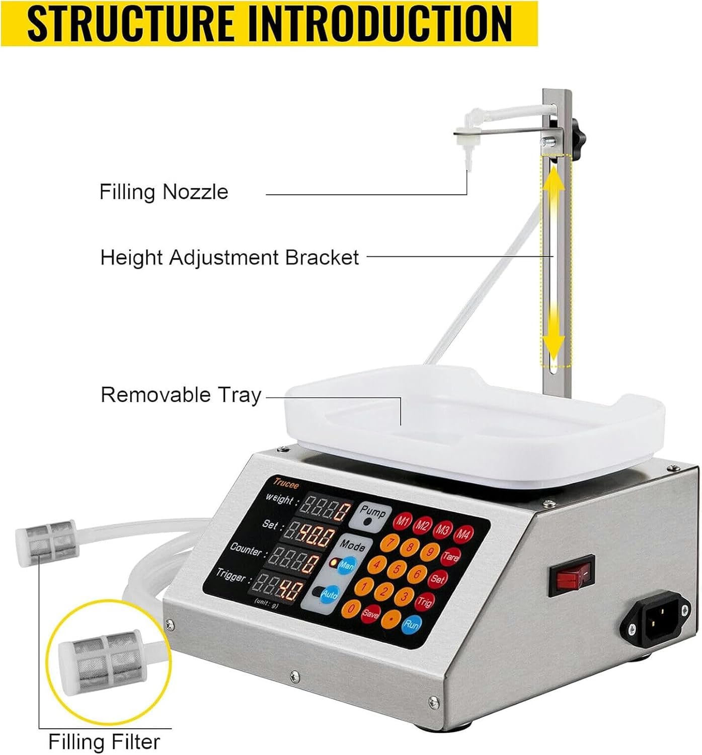 Viscous Liquid Quantitative Filling Machine Liquid Filling Machine Automatic Liquid Filling Machine 10-3000ml Bottle Filling, Filling Machine~/
