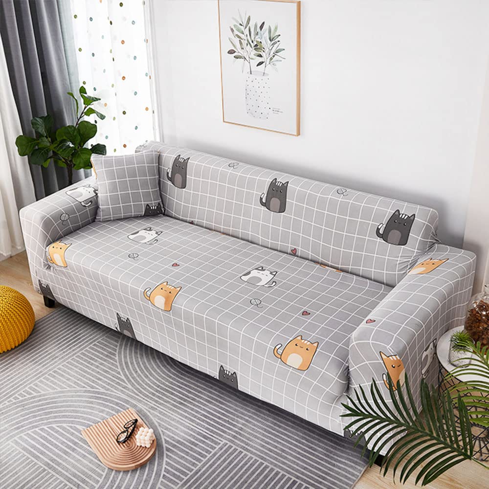 Housse de canapé extensible lavable universelle élastique maison moderne 1 place 90-140 cm