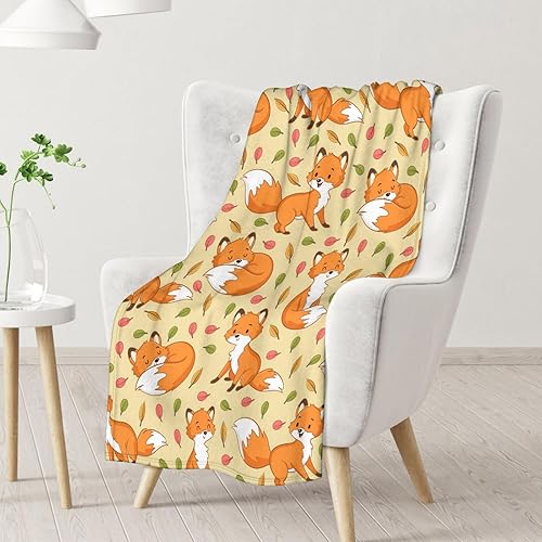 Miniatura 64 de Manta de zorro personalizada con nombre para niñas y niños, suave, mullida y acogedora, manta tamaño regazo de 30 x 40 pulgadas, para sofá, oficina