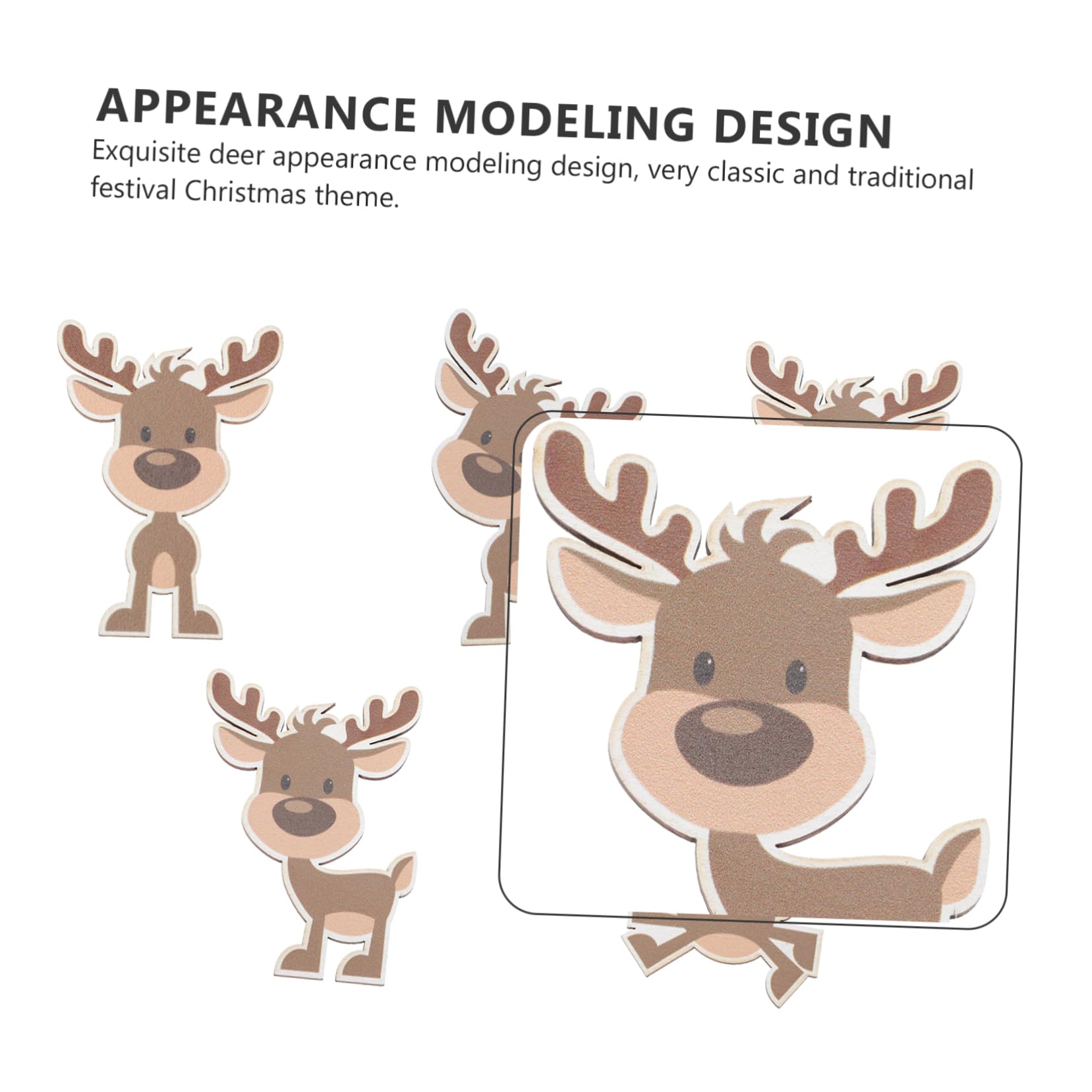 Alipis 8 Sätze Elch Charme Frohe Weihnachten Wandschild Leichte Girlande Baumschmuck Weihnachten Weihnachtsdekorationen Etikett Weihnachtsanhänger Holz 10 Stück * 8