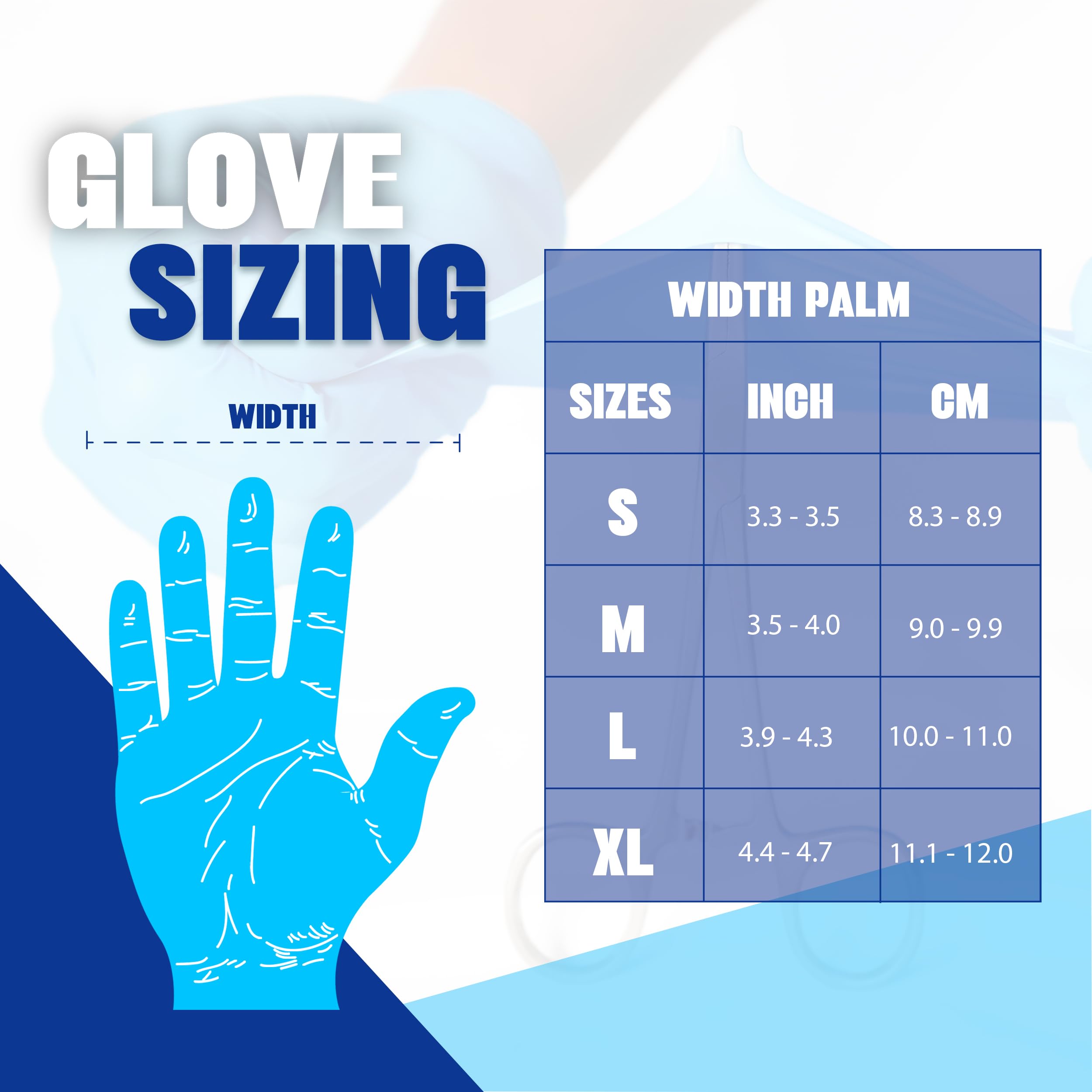 London Labs Guantes de examen de vinilo sintético (caja de 1000), sin polvo, sin látex, desechables, ultrarresistentes, seguros para alimentos, cuidado de la salud, limpieza grande
