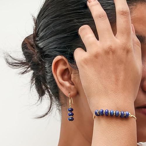 Miniatura 6 de Gempires Mother's Day Gift Prehnite Rondelle Beads Earrings, Dangling Earrings, Light Green Crystals,14k Gold Plated Hook Earrings, Handmade