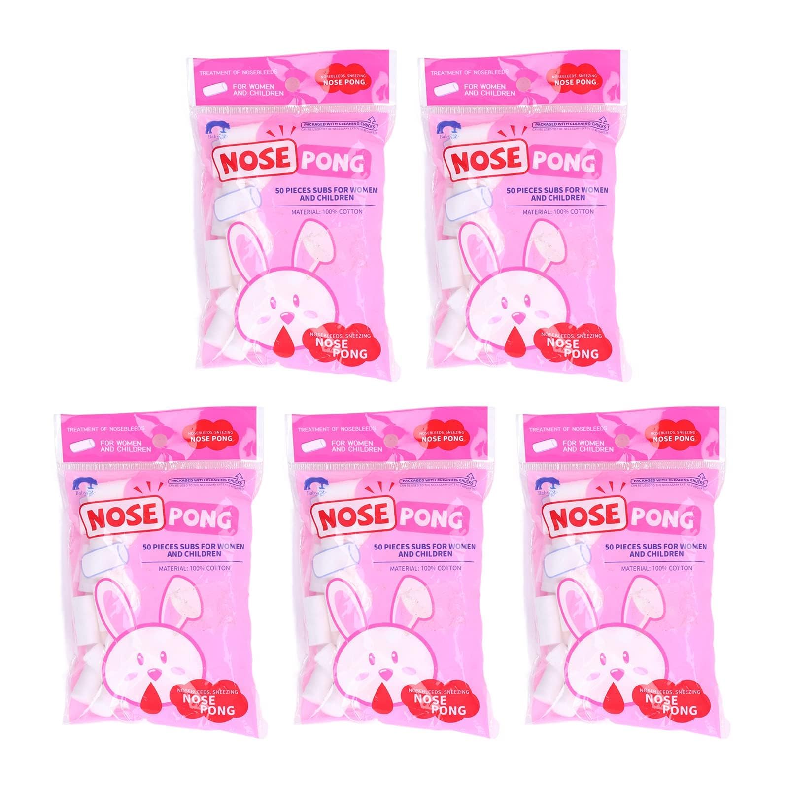 5 confezioni di tappo per sanguinamento dal naso, tappi per sanguinamento dal naso ad alto assorbimento rapido Strisce per dal per bocca e (L)