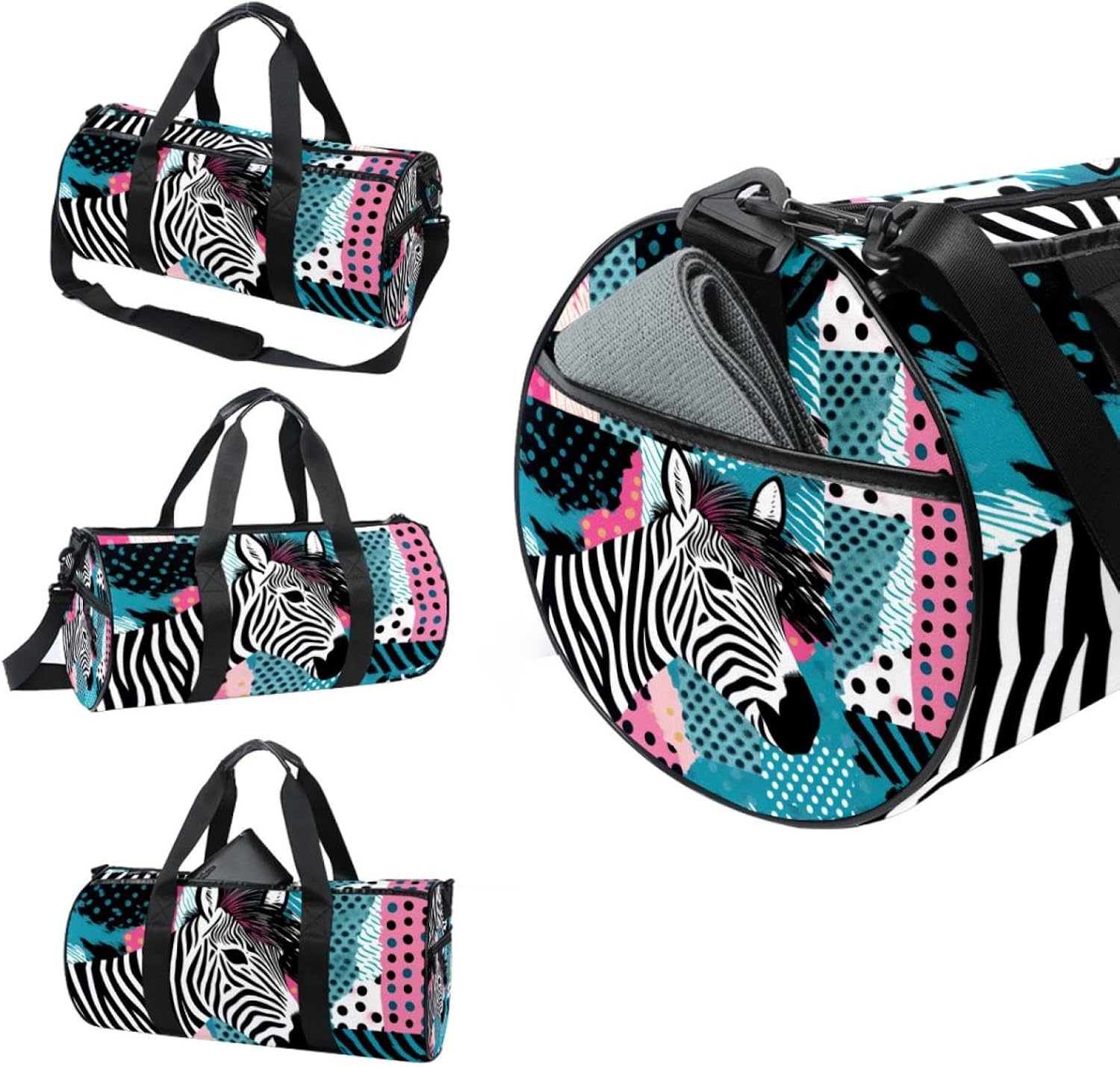Gym Bags for Women,Duffle Bag for Travel,Animal Geometric Stripes,Gym Bag for Men