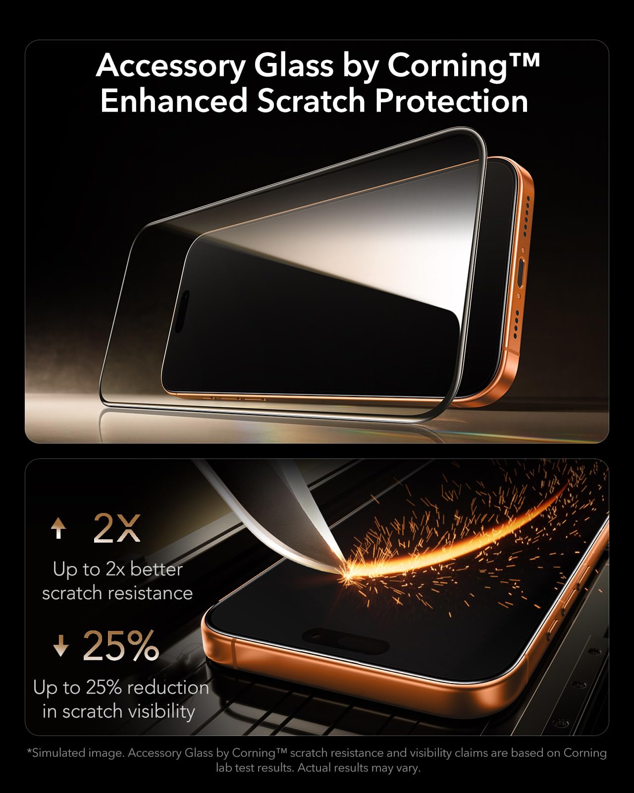 ESR Pack 3 Protector de Pantalla para iPhone 17 Pro Max, Armorite Pro,