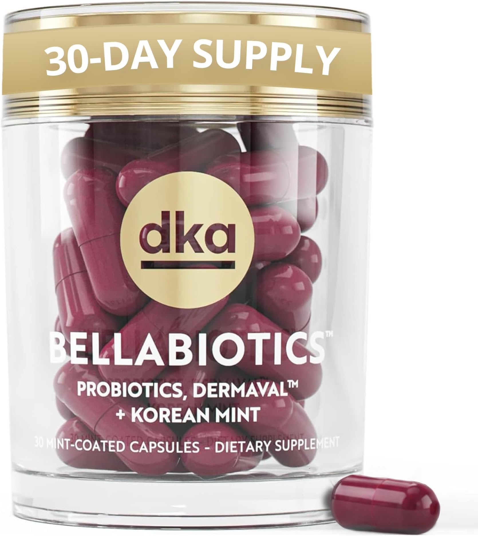 - Bellabiotics Probiotic for Women | Daily Probiotic Supplement for Gut Health, Digestion, Bloating Support, Microbiome Balance & Skin Hydration | 30 Capsules