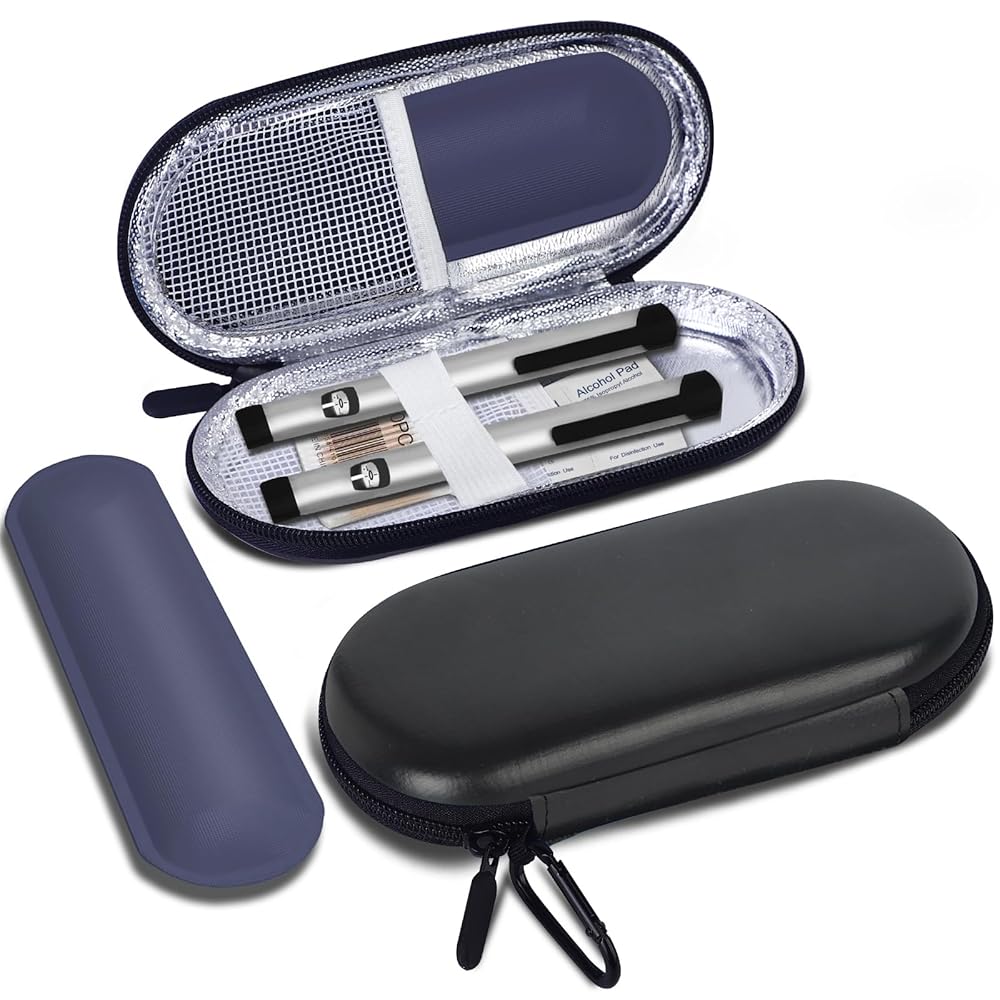 MOSLA Insulin Cooler Travel Case for Diabetic Organize Medication Insulated Cooling Bag with 2 Ice Packs for Insulin Pens and Other Diabetic Supplies