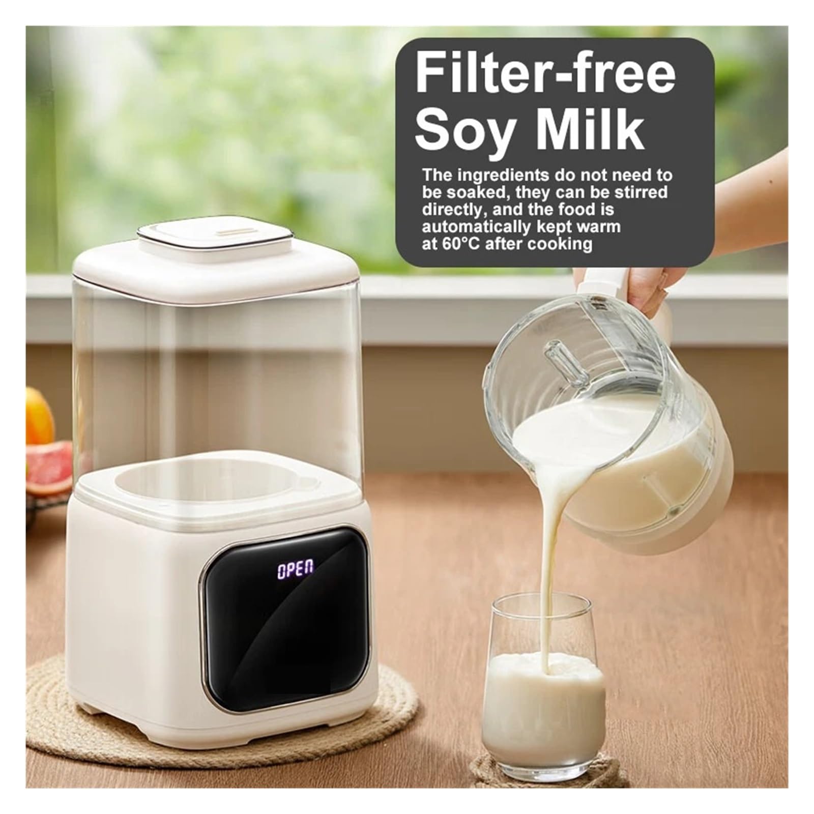 Blender Kieliszkowy Z Dźwiękiem I Światłem, 1 L, Inteligentny, Domowy, Automatyczny, Do Gotowania Podgrzewania, Idealny Kuchni Pieczenie Bez WysiłKu