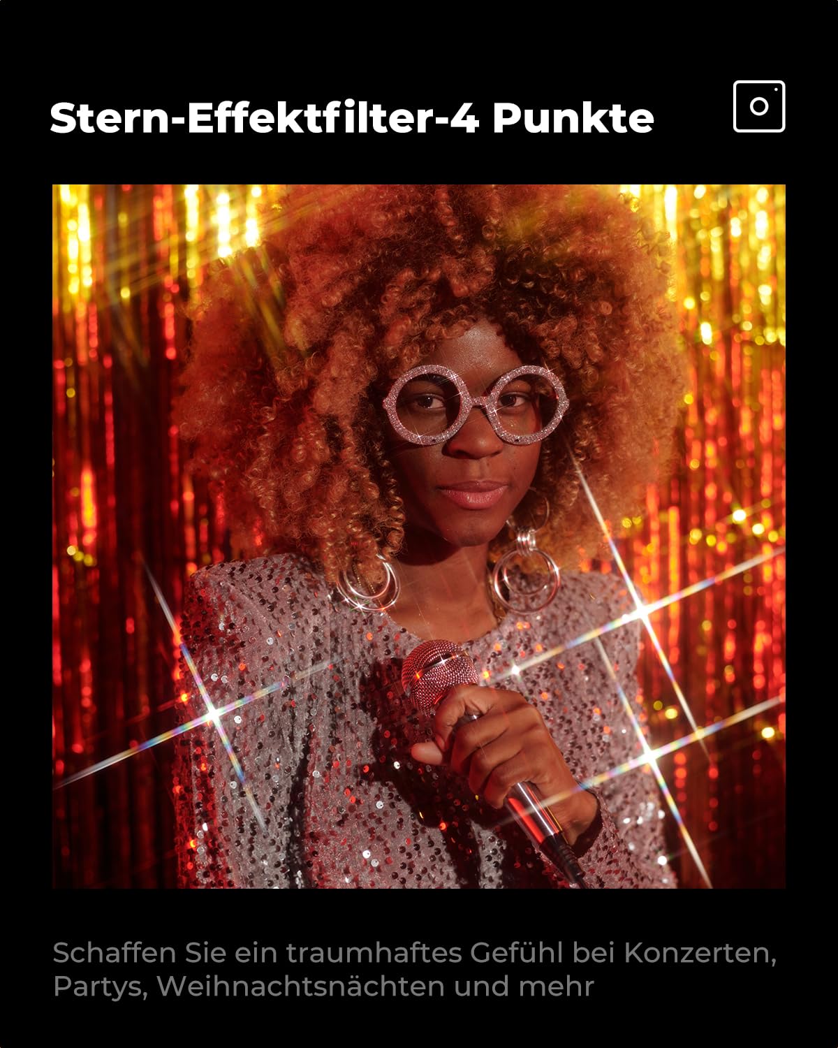 K&F CONCEPT 82mm Sternfilter 4 Punkte, 6 Punkte, 8 Punkte für Sternenlichteffekte (Nano-Klear)