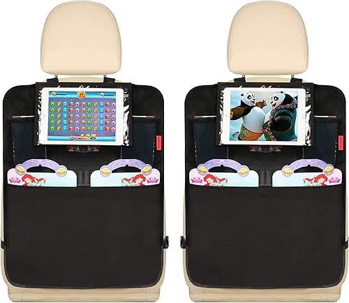 Organizador de asiento trasero de automóvil de alta calidad con soporte para tableta de 10 pulgadas, bolsillo extragrande, parte superior