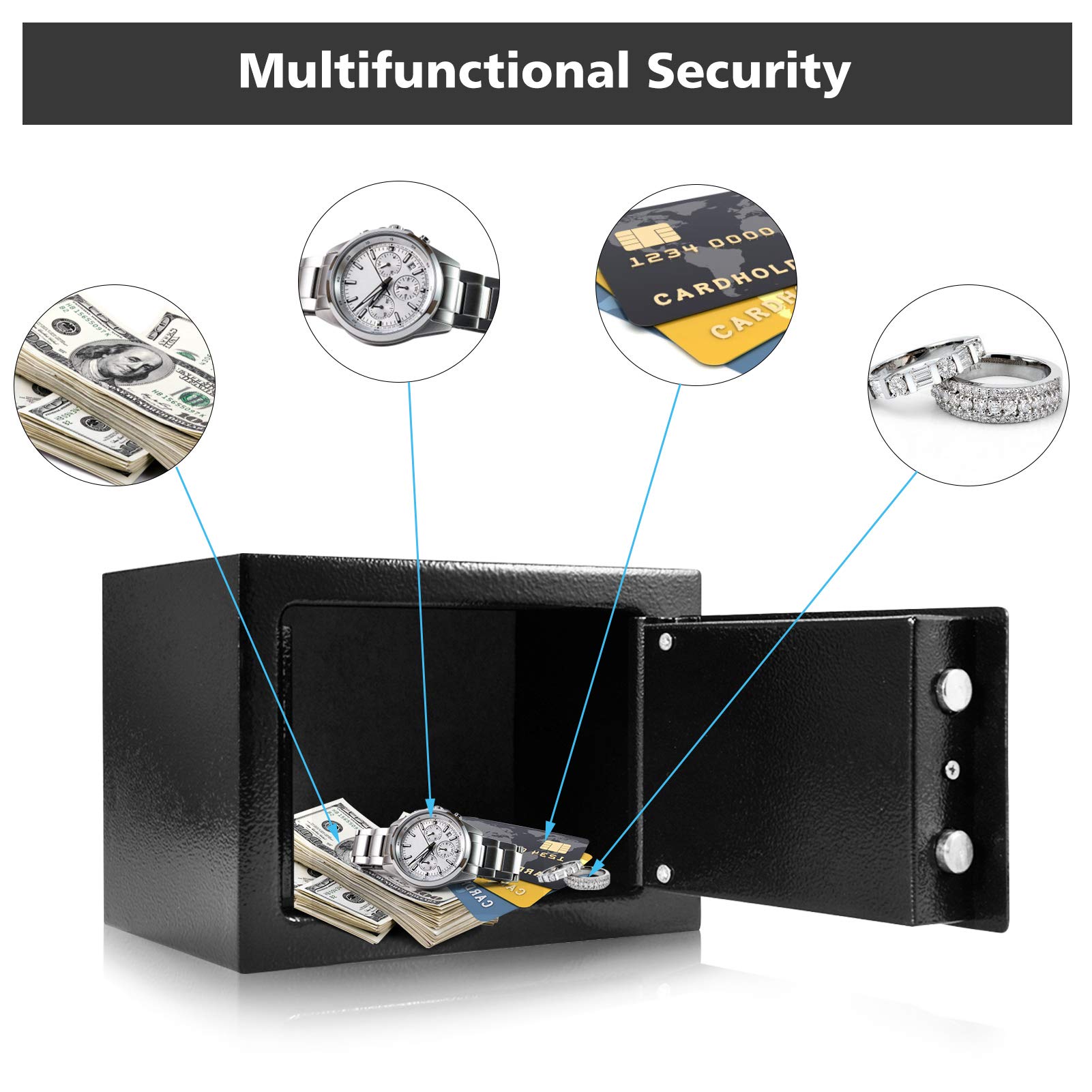 Safe Con Serratura a Doppia Mappa Armadi Di Sicurezza Per Ufficio In Casa Hotel Prezioso Deposito Di Gioielli Documenti In, Cassaforte Mobile