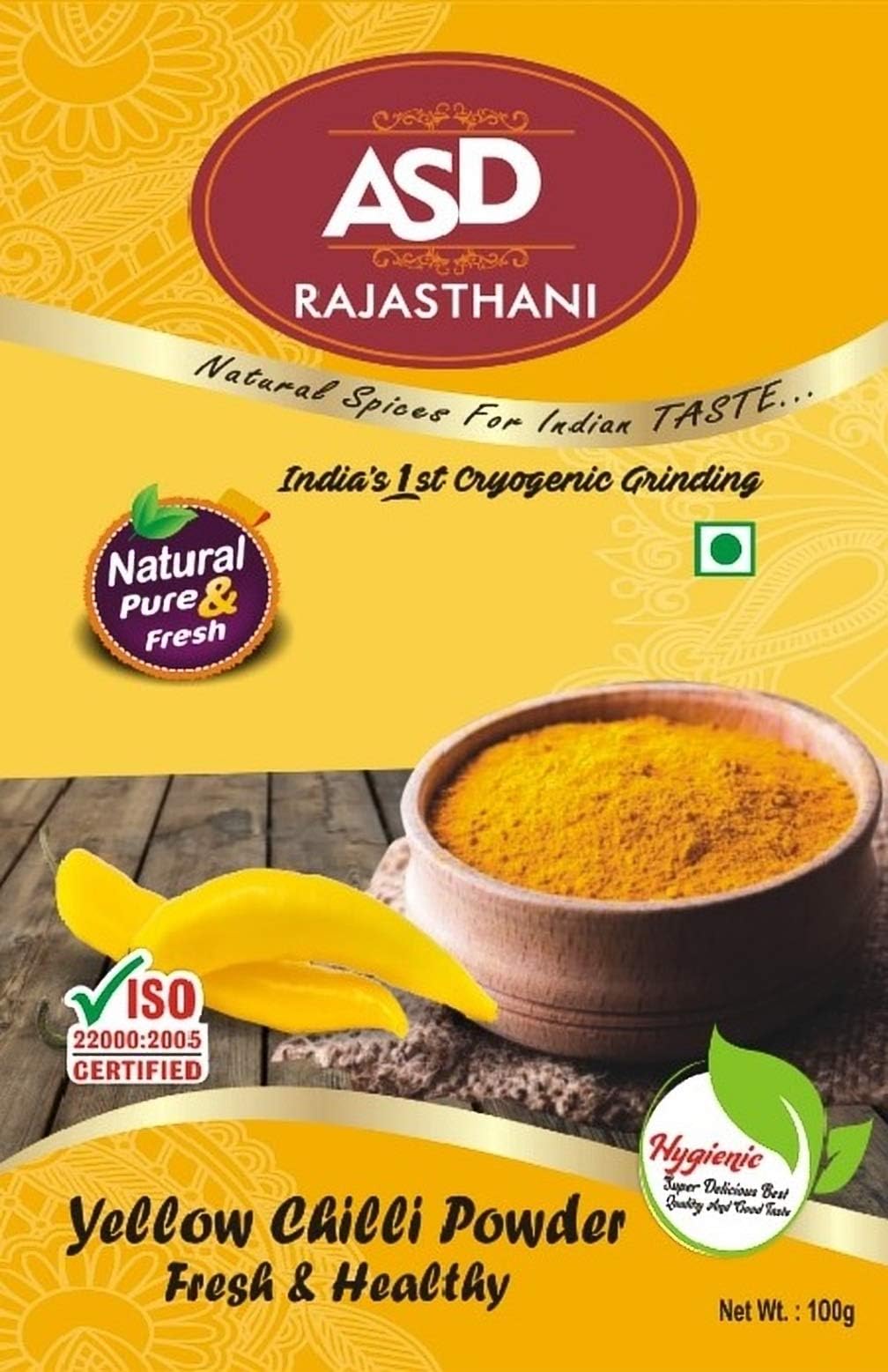 Yellow Chilli Powder Masala 100g - Pack of 4