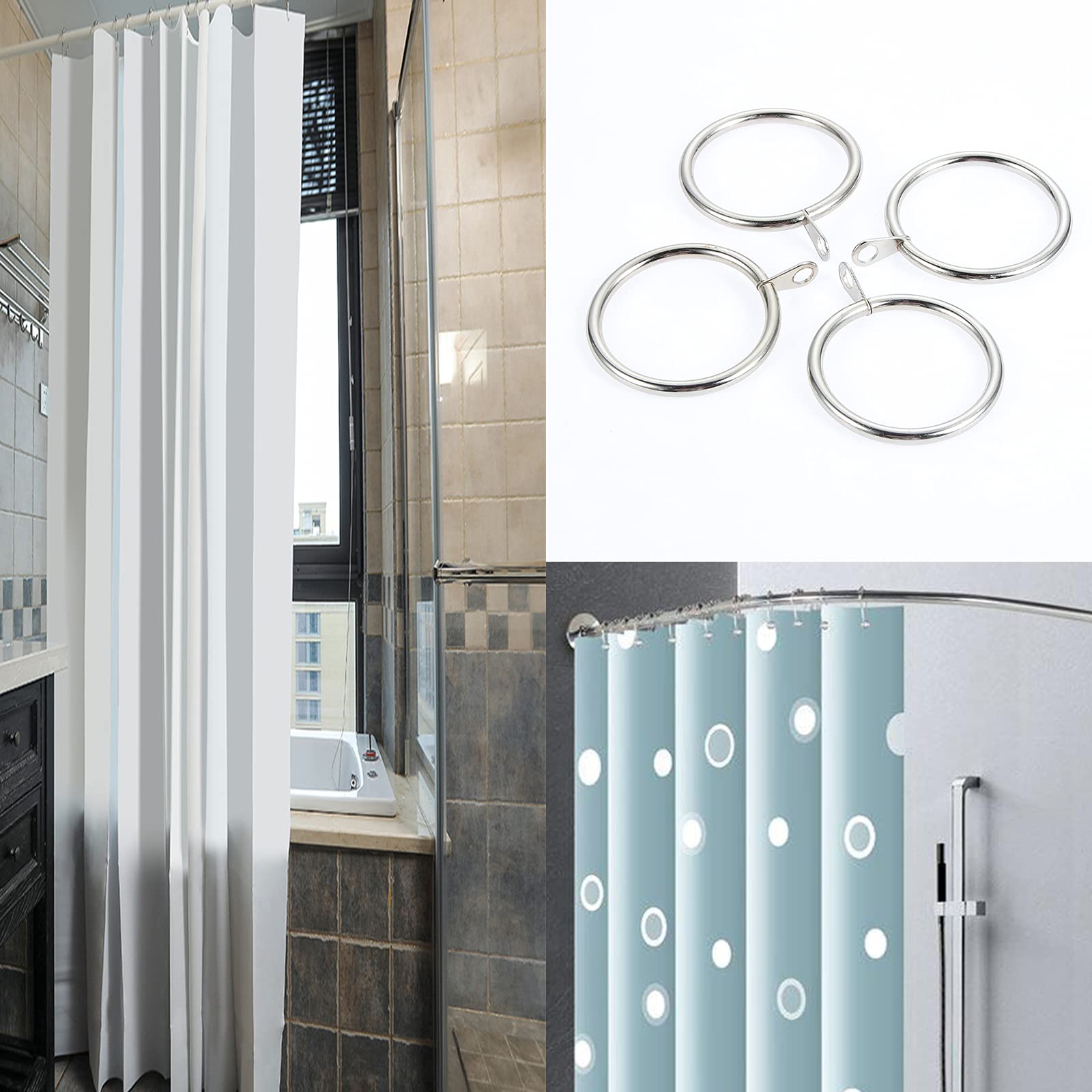 BEBUSINGOTO 10pcs Anneaux de Rideau, Anneaux de Rideau en métal