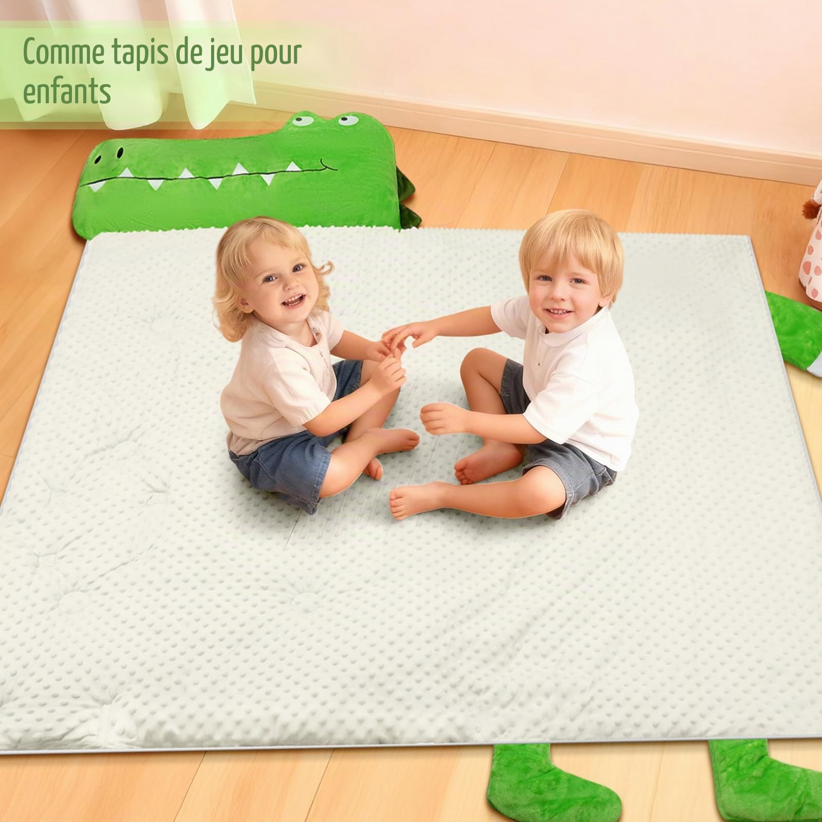 Sac de Couchage Enfant Amovible avec Coussin,Grand Sac Couchage Enfant en Forme de Éléphant Pliable pour Intérieur Extérieur Camping,170x70cm, Bleu