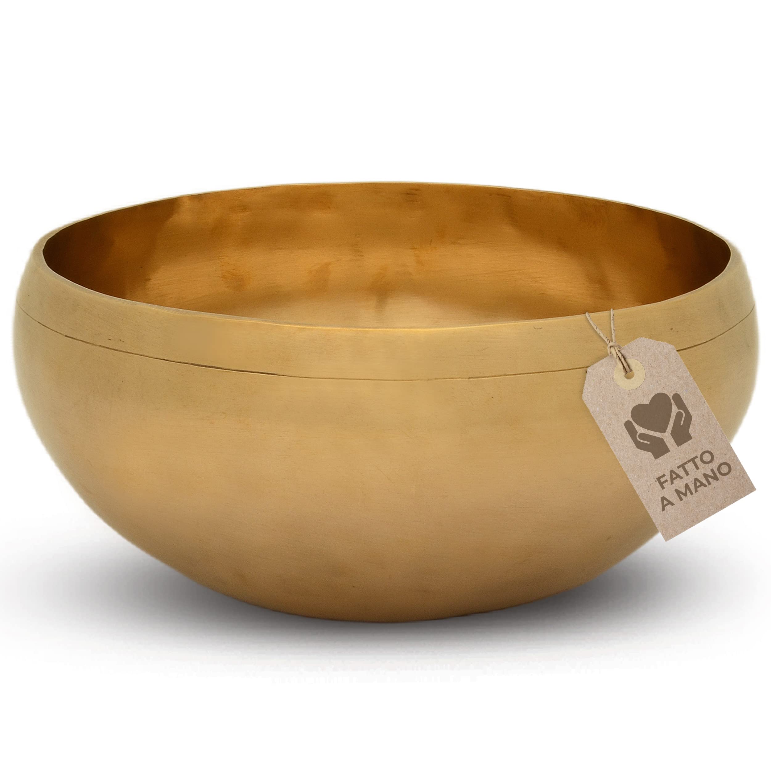 Campana Tibetana Piccola del Cuore, Ø 17,5 cm, 685 gr - Suono piacevolmente acuto per un efficace massaggio sonoro e musicoterapia nell’area della parte superiore del corpo, Qualità eccezionale
