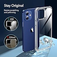 Vista 5 de ESR Funda para iPhone 12/iPhone 12 Pro, protección de grado militar, esquinas de protección de aire a prueba de golpes, parte trasera resistente al