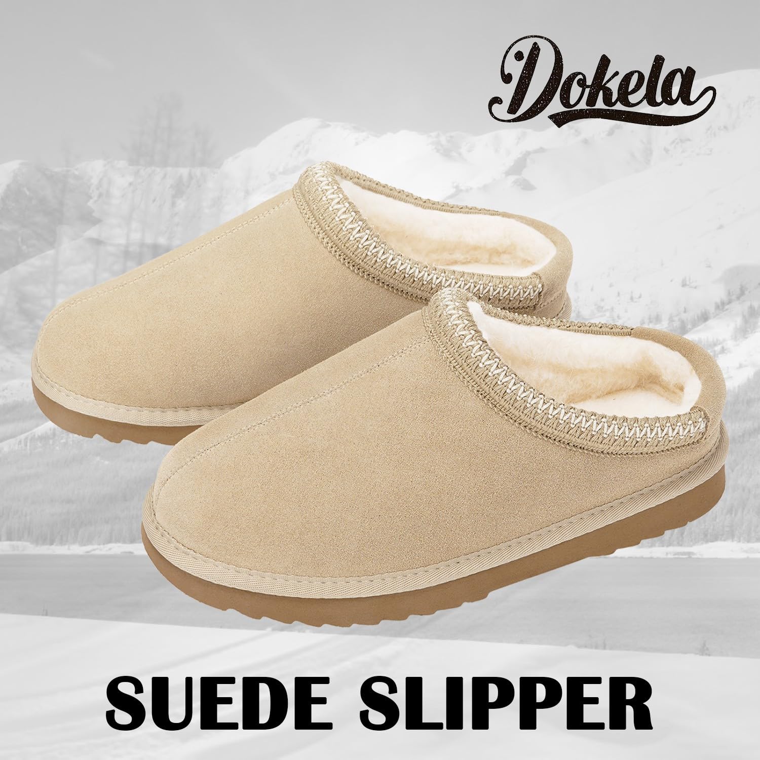 Donna Uomo Pantofole Pelle Scamosciata Vera Invierno Forro De Fieltro Scarpe da Casa Ciabatte Impermeabile Antiscivolo Slippers