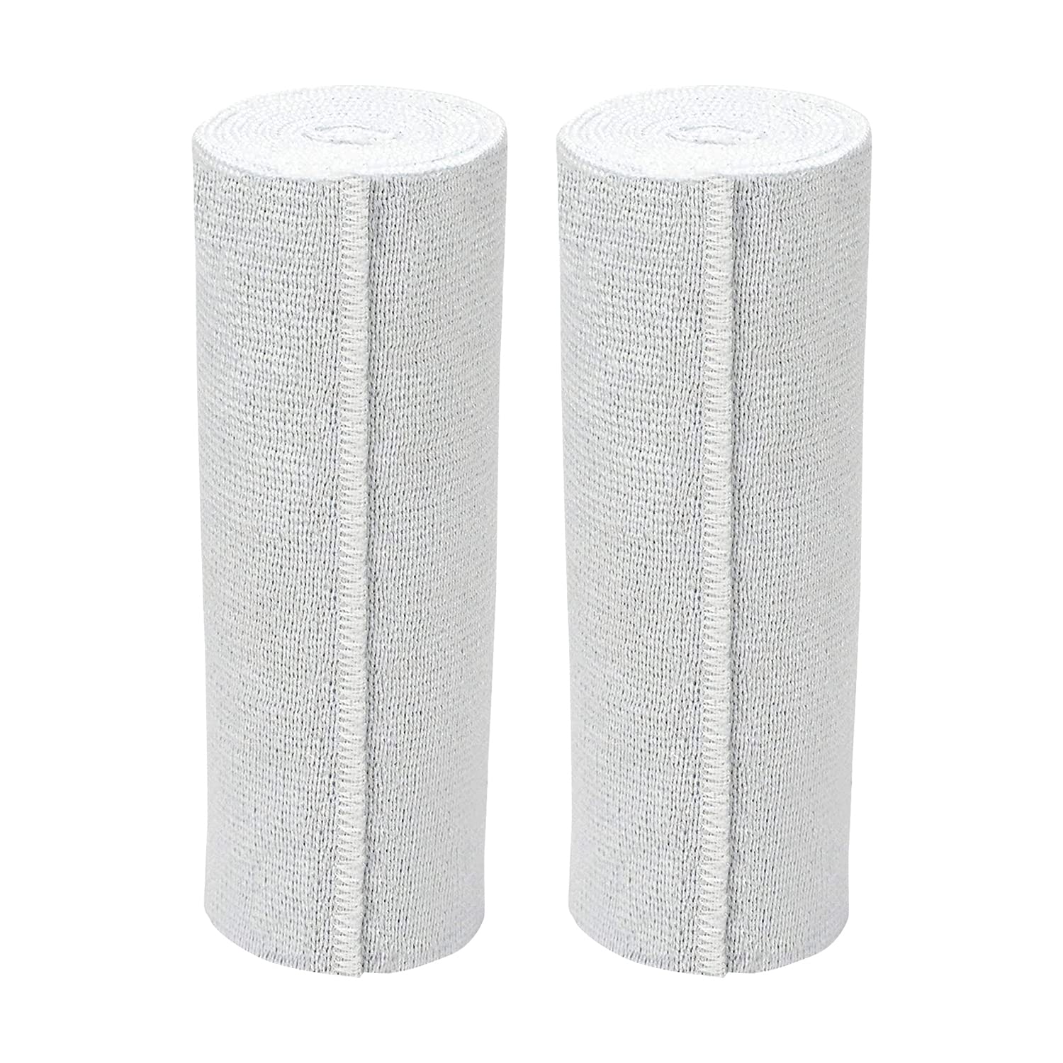 Comfort Elastic Bandage Wrap (6" 2 Pack) – Single Hook & Loop Closure – NexSkin Premium Cotton, Latex-Free Compression Wrap – Soft, Hypoallergenic &