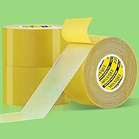 Vista 9 de Cinta de Doble Cara Fuerte y Resistente, Extra Grande 1.77 pulgadas x 66 pies (20m), Cinta de Malla de Fibra de Vidrio para Alfombras de Tela