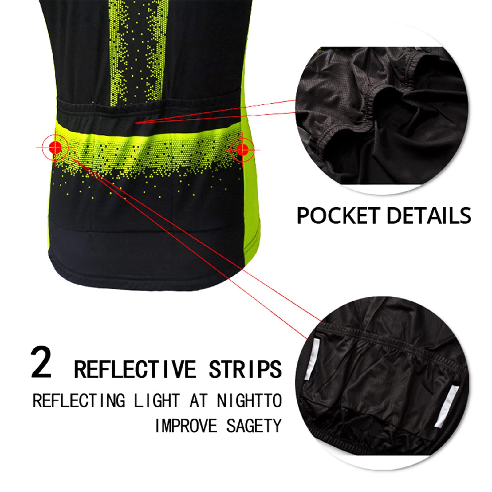 FFFF & OLFEH Abbigliamento Ciclismo Cinque Pezzi Set Manica Corta Tuta Ciclismo Uomo Completo Ciclismo Estivo per Bici da MTB,con Pantaloncini Imbottiti in Gel Traspirante e Ad Asciugatura Rapida