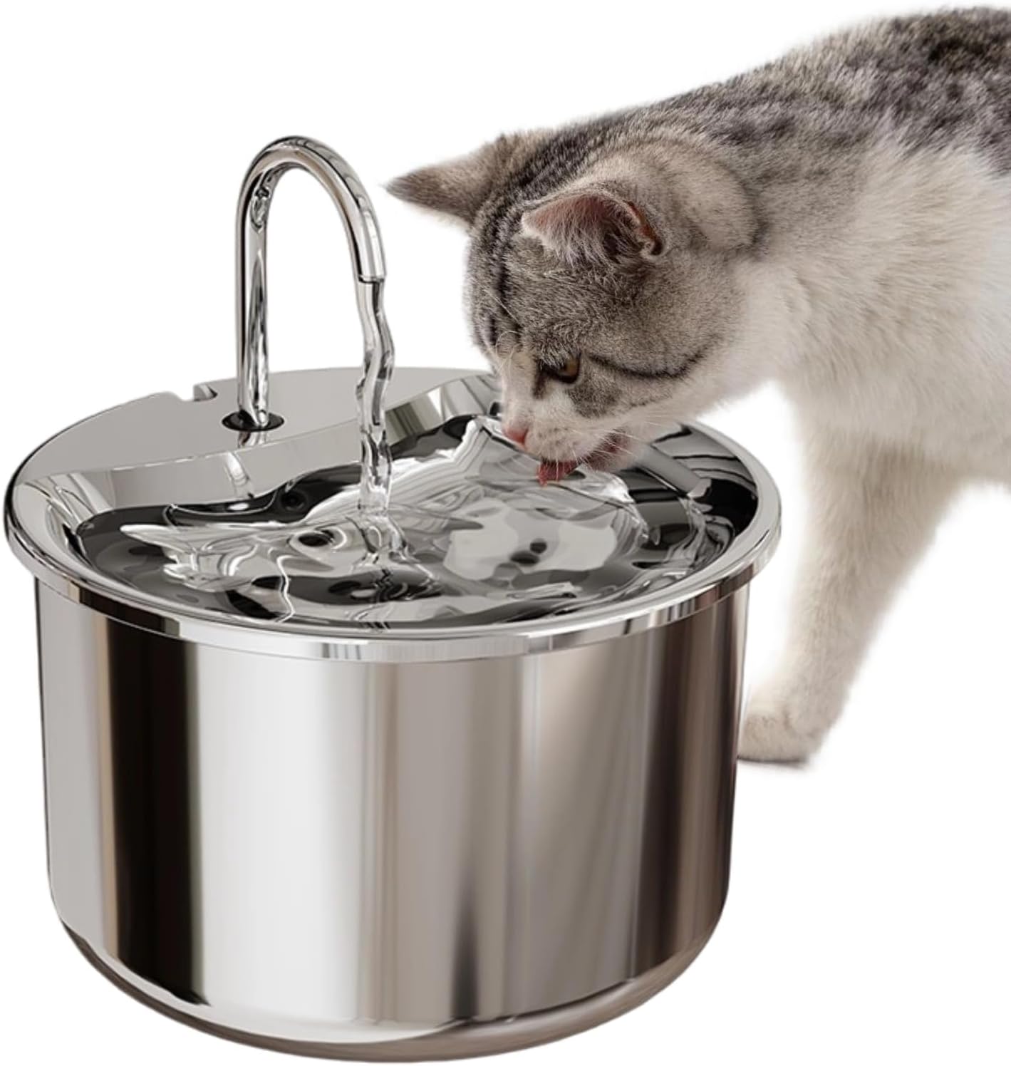 Fuente de Agua para Gatos Fabater Acero Inoxidable 3.2L Automática