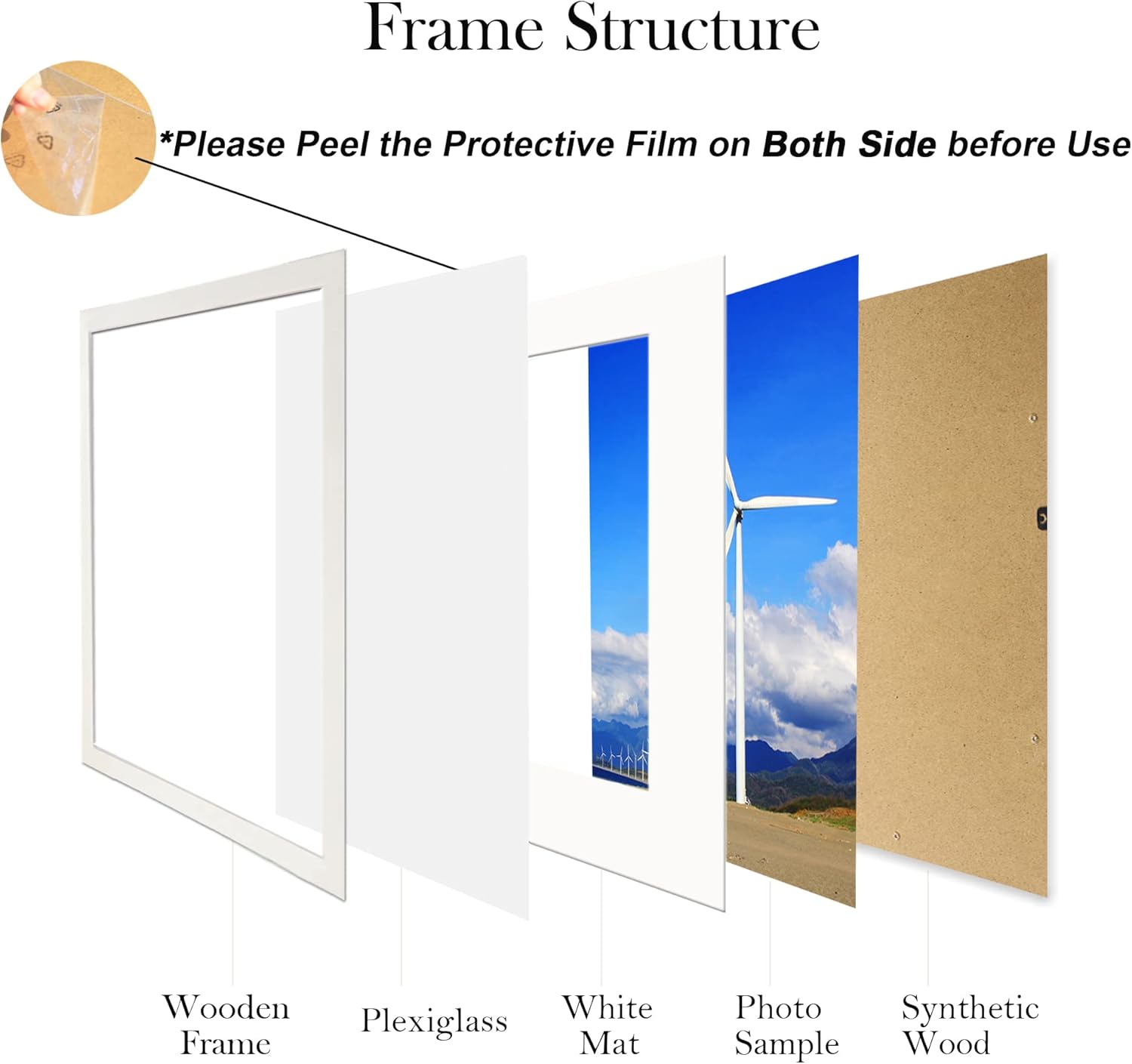12x12 Wood Picture Frame Set of 2 Diamond Painting Frame 30x30cm Display 10x10 in/ 25x25cm with Mat or 12x12in/ 30cm x 30cm Without Mat Diamond Art Frame 12 x 12 Square Photo Frame Wall Decor, White
