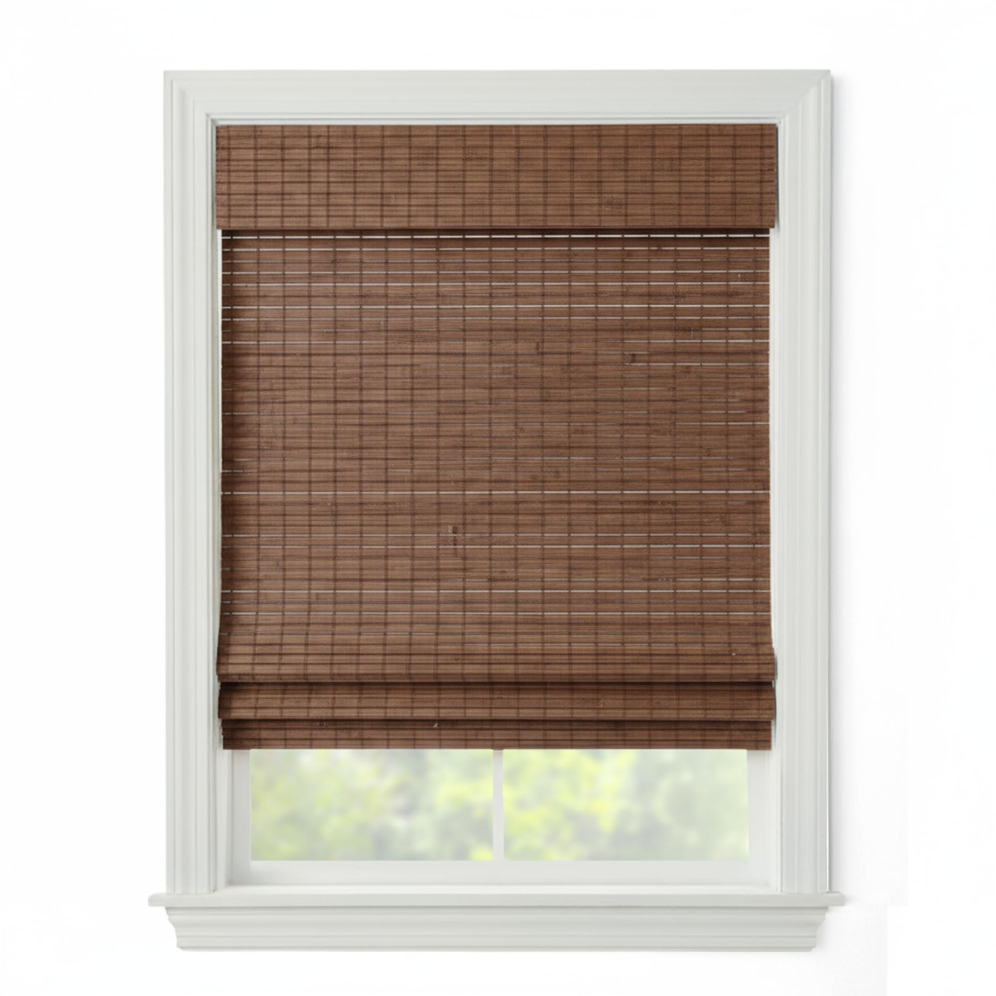 Cordless Woven Wood Roman Shades, 40W x 72H, Eastfield Ash, Sizes 20-72 Wide and 24-72 High