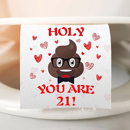 Miniatura 4 de Papel higiénico de cumpleaños 21, regalos de cumpleaños 21 para él y ella, decoraciones de cumpleaños 21 para ella y él, decoraciones de cumpleaños