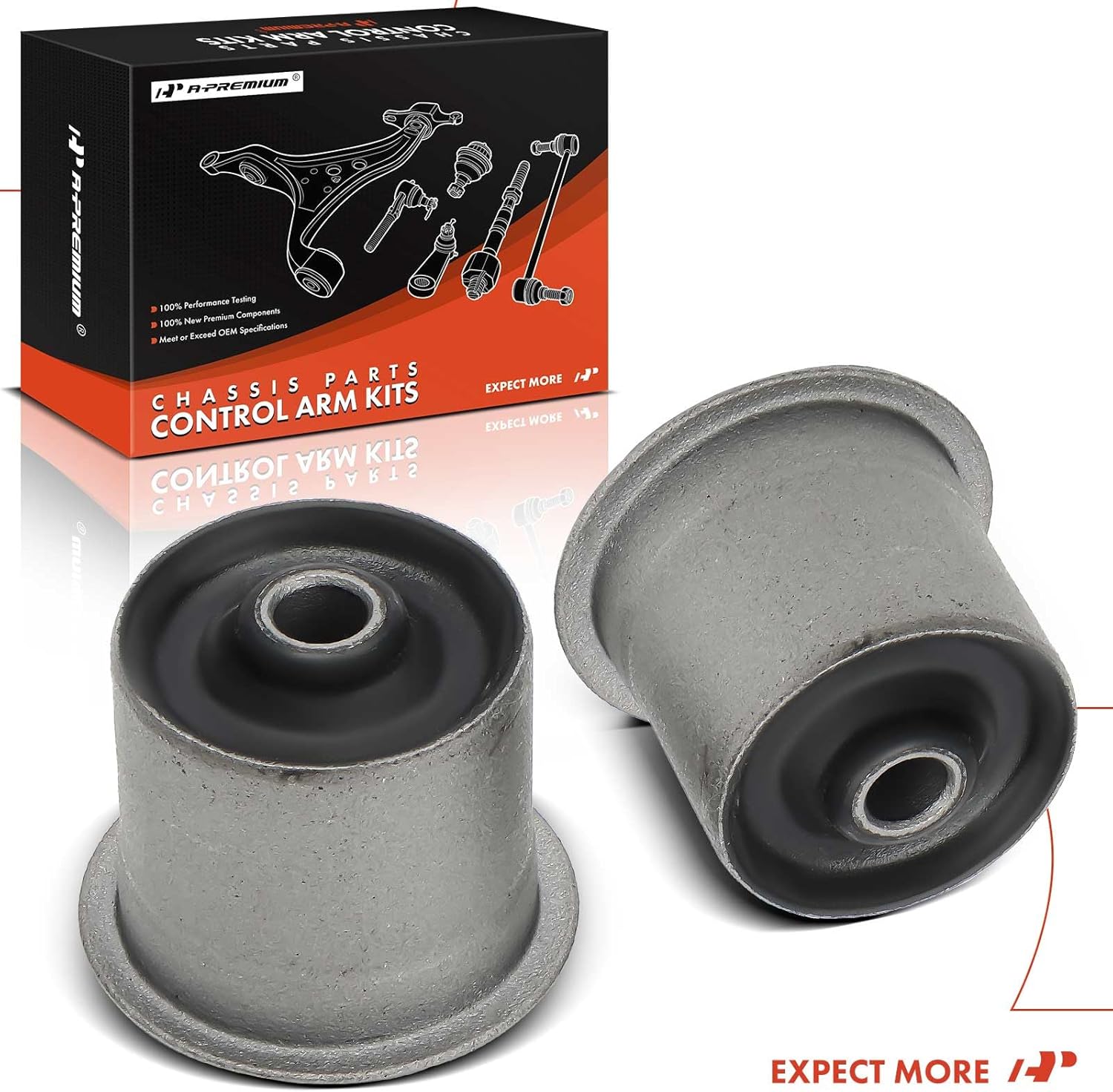 A-Premium 2 x Front Upper Control Arm Bushing Kit, Compatible with Jeep Grand Cherokee 1999 2000 2001 2002 2003 2004, WJ Series - Fits Control Arm and Axle