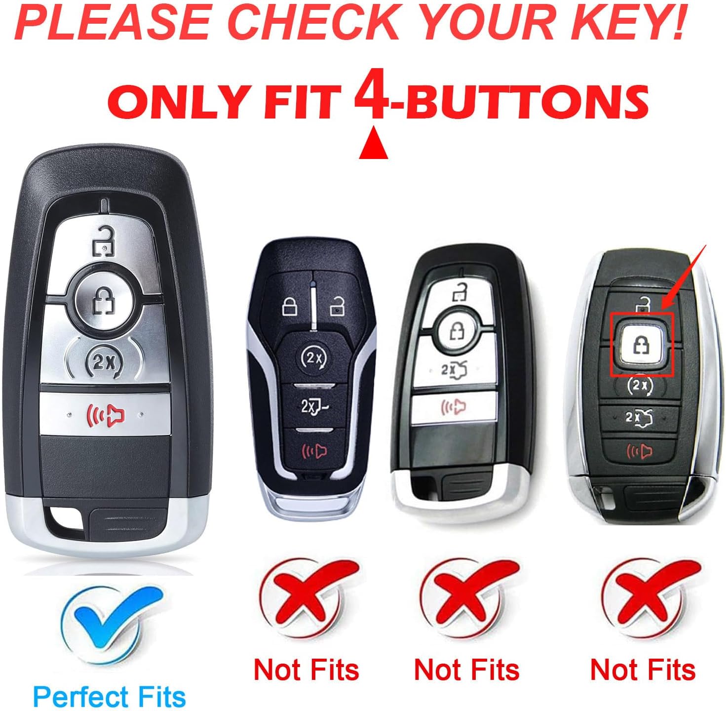 Key Fob Cover for Ford Bronco, Explorer, Expedition, Maverick, F150 image 2