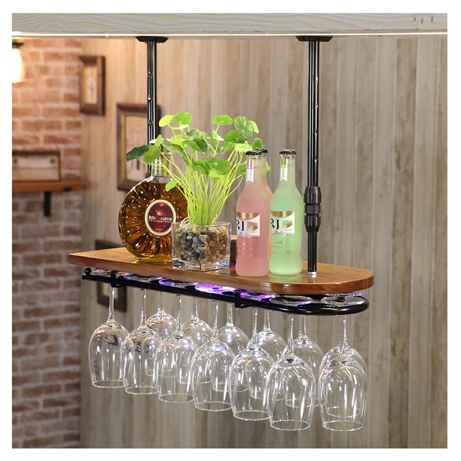 Étagère flottante rétro DASHADAO pour illuminer vos soirées bar à la maison