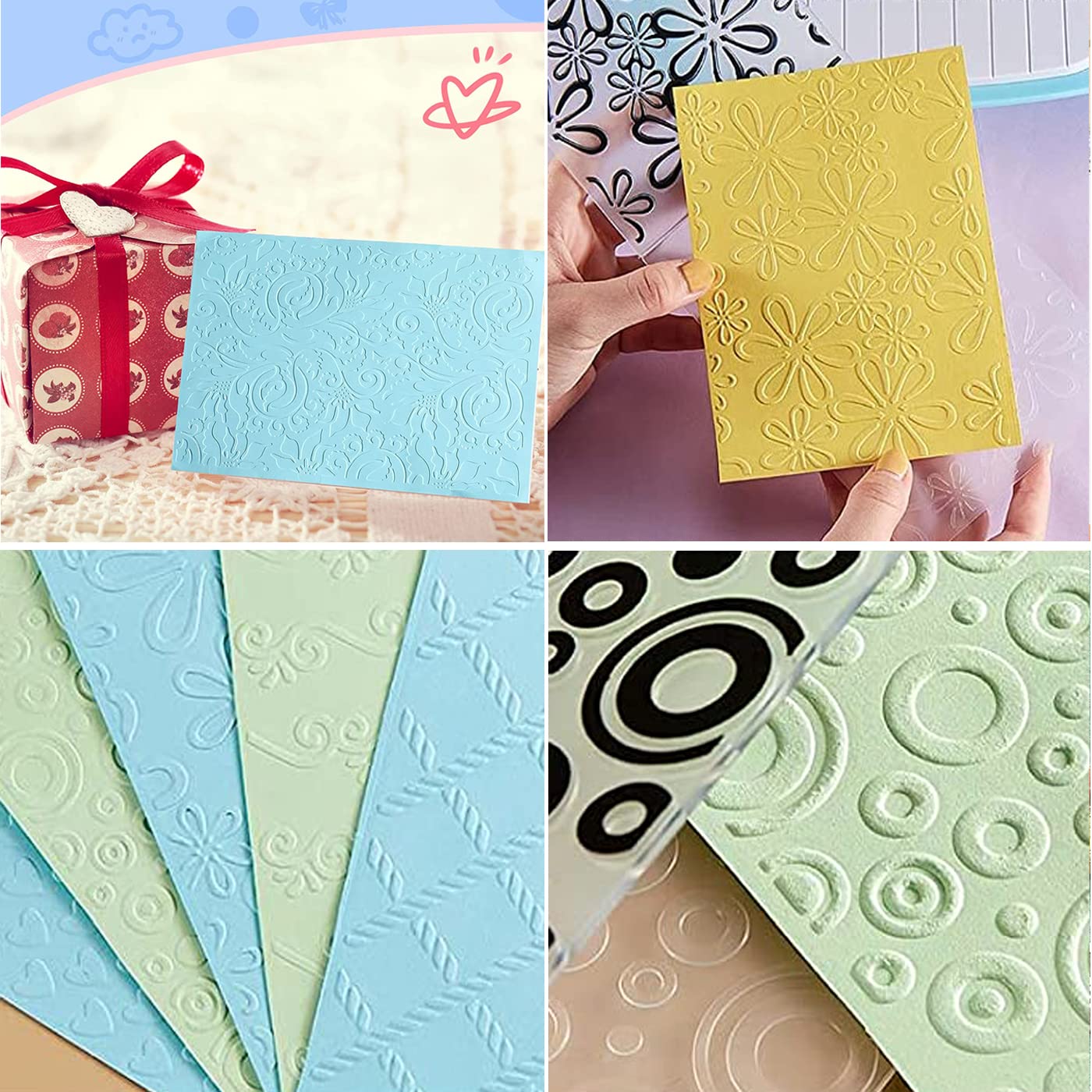 3D Prägeschablone Mit Spitzenrankenmuster - Strukturierte Schablone Für Karten & Scrapbooking