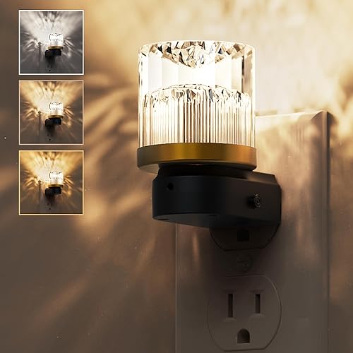 Miniatura 21 de L LOHAS LED Luz nocturna, luces nocturnas de burbujas enchufables a la pared, 3000 K/4000 k/5000 K, luz nocturna de temperatura de color ajustable,