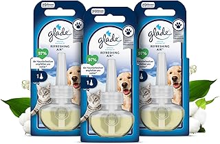 Glade Electric Scented Oil Nachfüller, elektrischer Raumduft mit Duftöl, Refreshing Air, 3er Pack (3 x 20 ml)