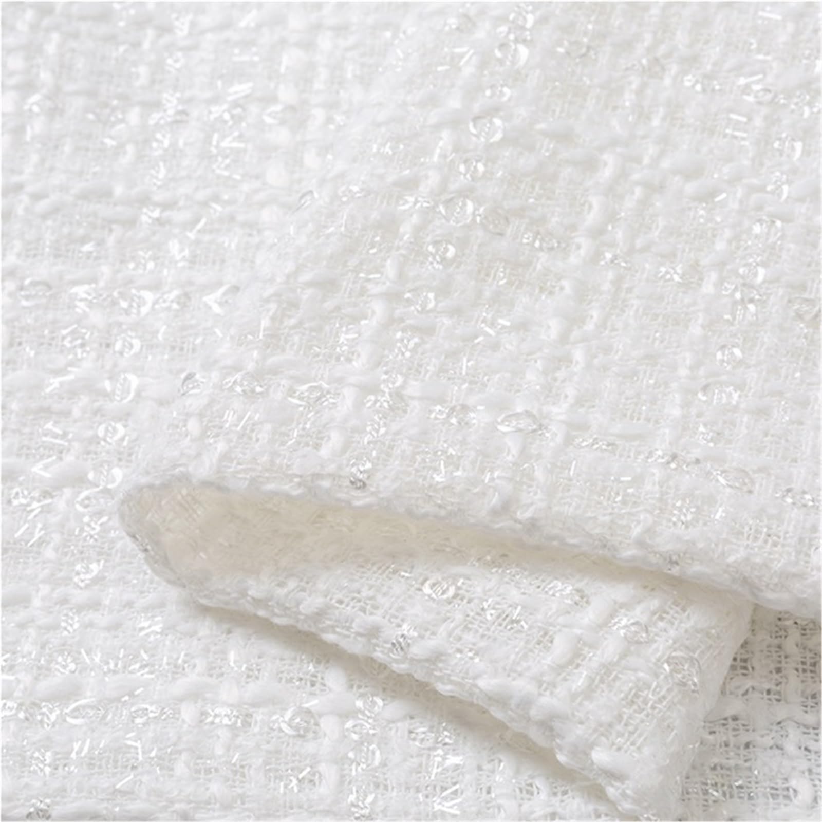 Tradycyjna tkanina tweedowa, Polyester Tweed Brocade Plaid Fabric Multicolor 1m x 150cm Woven DIY Sewing(Color 10)