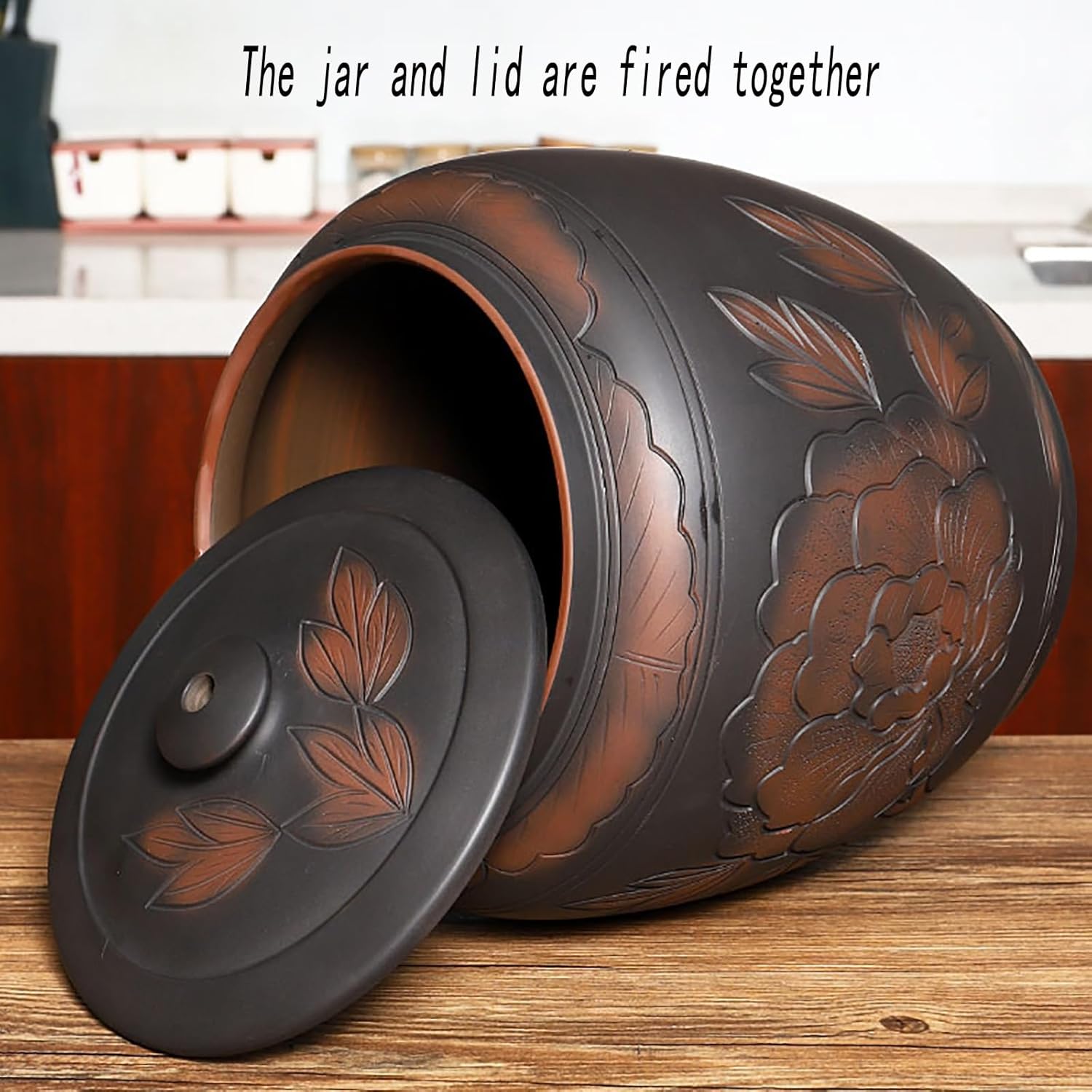 Ceramic Rice Bucket, Rice Storage Bins Ceramic, Grain Storage Container with Lid, Sealed Rice Bucket Grain Storage Food Dispenser(Capacity 15L)