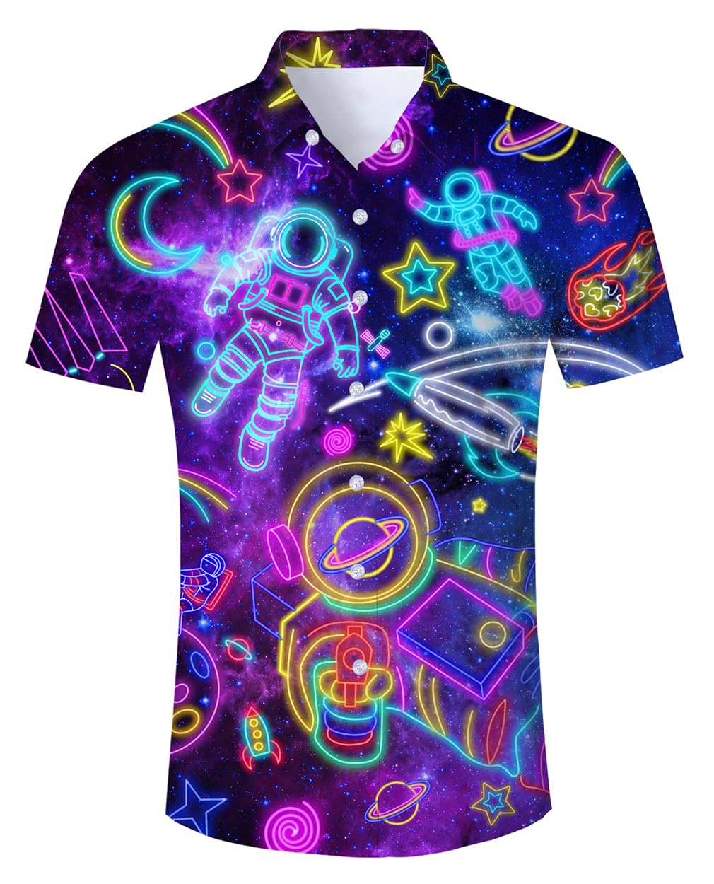 ALISISTER Mens Hawaiian Shirt 3D Print Casual Button Down Ugly Shirts Beach Holiday Aloha Short Sleeve Shirt
